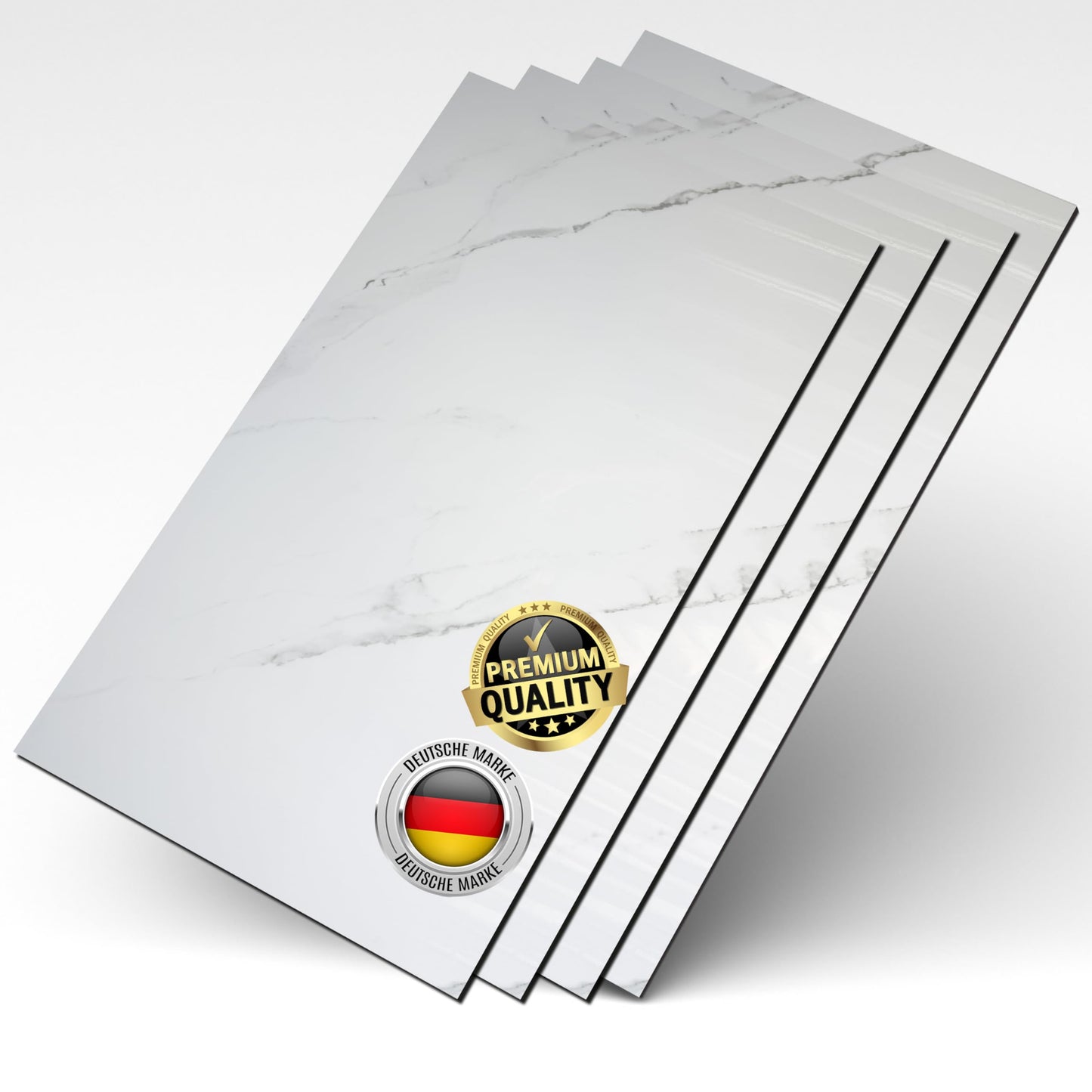 AS Country Stone, Marble Look, Wall Panels, 60 x 120 cm, Polyvinyl Chloride (PVC) Wall Cladding, Made of Plastic, Panels for Kitchen, Bathroom and More, Kitchen Back Wall Panel Light Concrete