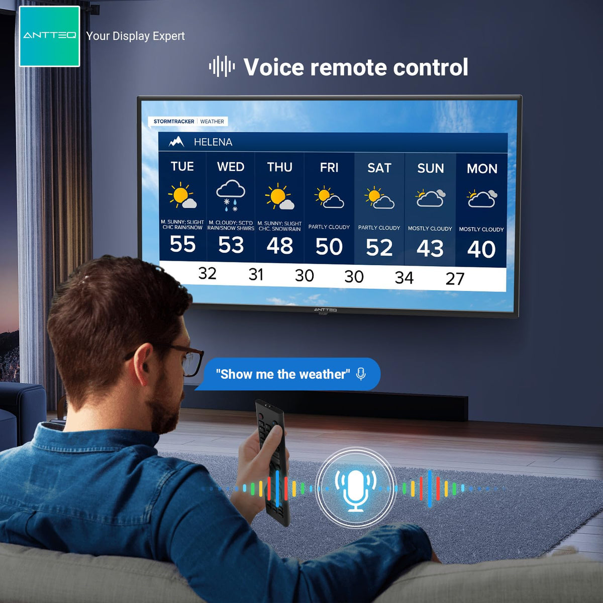 AB50D1 Fernseher 50 Zoll (TV 127 cm), Dolby Audio, LED, Triple Tuner DVB-C / T2 / S2, CI+, HDMI, Mediaplayer per USB, digitaler Audioausgang, incl. Hotelmodus
