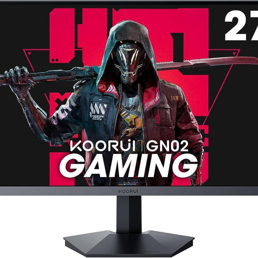 KOORUI Gaming Monitor 27 Zoll, PC Bildschirm 240Hz, FHD, 1ms, Adaptive Sync (1920 x 1080p, DCI-P3 90%, SRGB 100%, HDMI, DisplayPort, VESA 75x75)