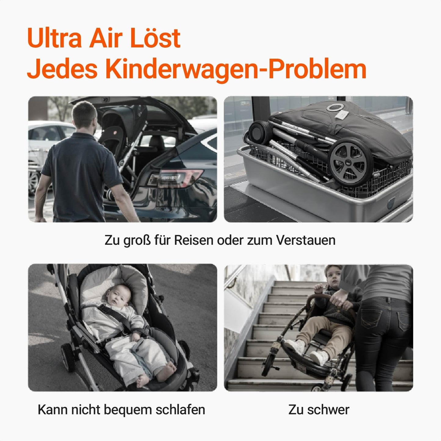 MAMAZING Baby Travel Buggy Pushchair for 6 - 4 Years up to 22 kg, Hand Luggage, Suitable for Small Folding Buggy Aeroplane with One-Handed Folding Design, Lightweight and Compact (5.26 kg) Made of