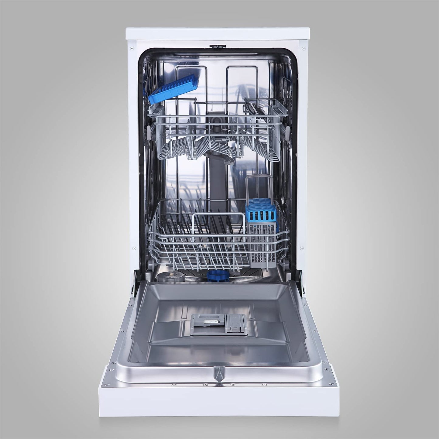 Midea SU 5.35X14CS Dishwasher Base, 14 MGD, Dishwasher 60 cm, Home Connect, Hygiene Care+, Machine Care +, Extra Drying, Half Load, 44 db, Start Delay, Stainless Steel