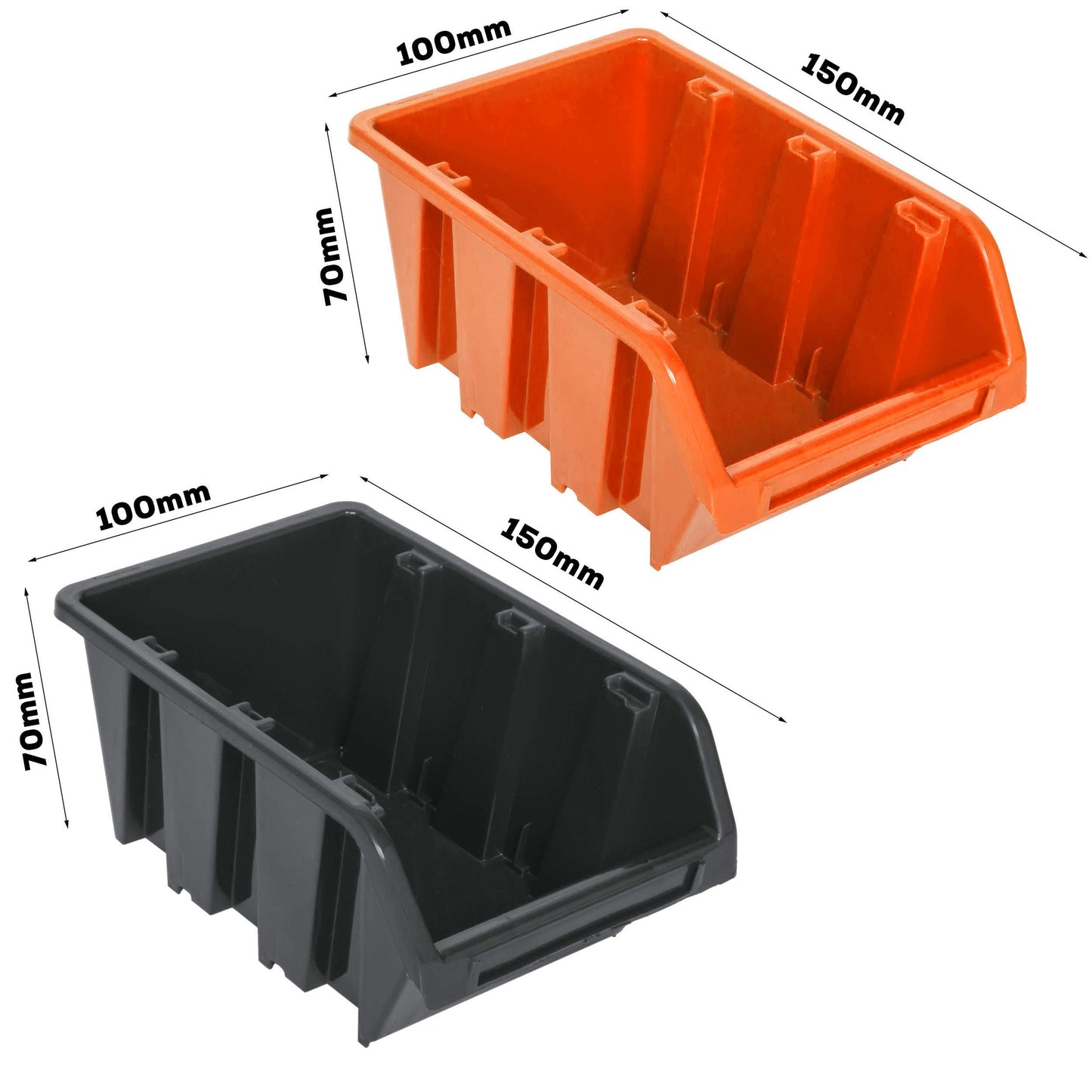 Storage System Wall Shelf 576 x 780 mm, Tool Holders, 28 pcs. Stacking Boxes Storage Boxes Extra Strong Wall Shelves Expandable Workshop Shelving Workshop Shelf