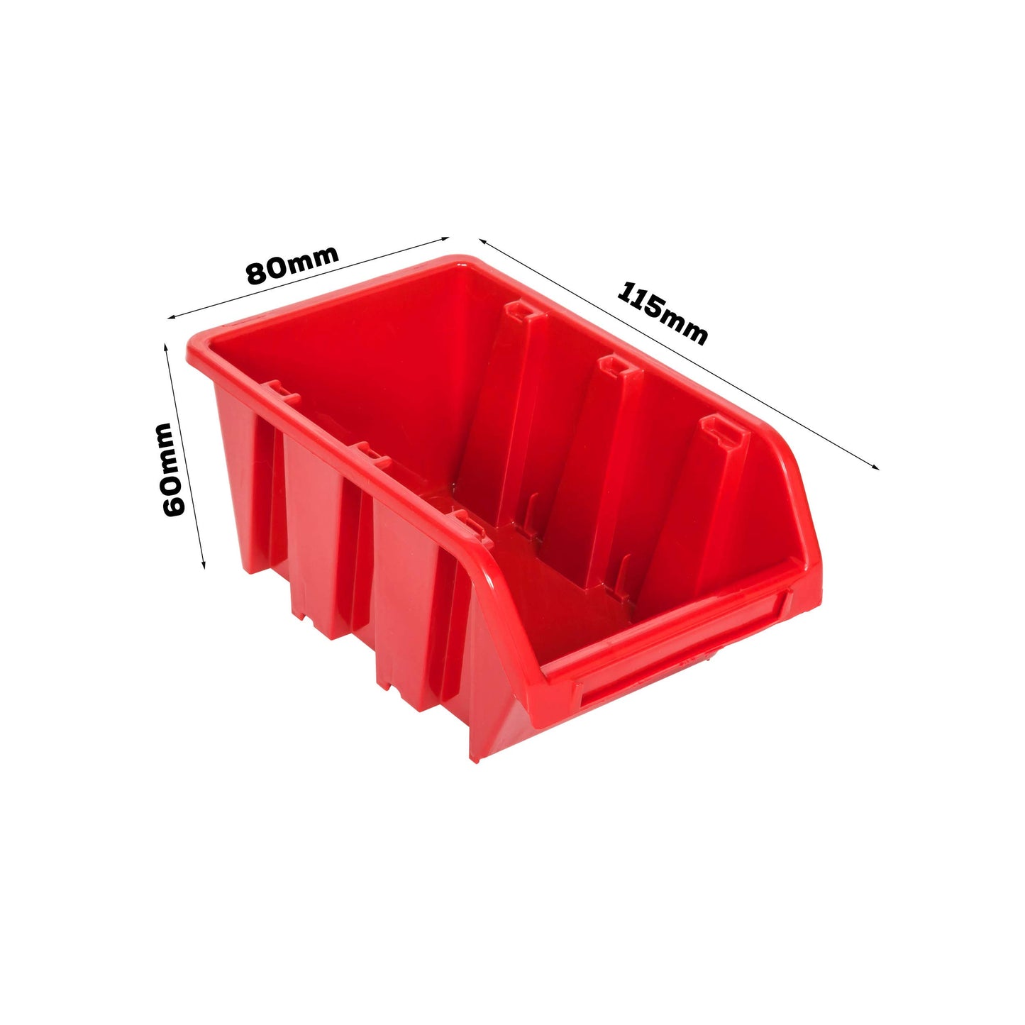 Storage System Wall Shelf 115 x 78 cm, Tool Holders, Pack of 56 Stacking Boxes, Storage Boxes, Extra Strong Wall Plates, Shelf Expandable, Workshop Shelf, Storage Shelf, Workshop Wall Shelf