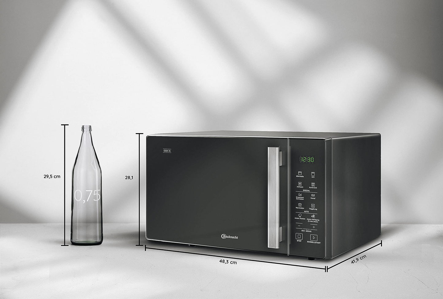 Bauknecht MWK 201 B Microwave / 20 L Cooking Chamber / Automatic Programmes / Melting Function / Combination Grill and Microwave / Quick Start Function (Rapid Start) / Warming Level / Function Let