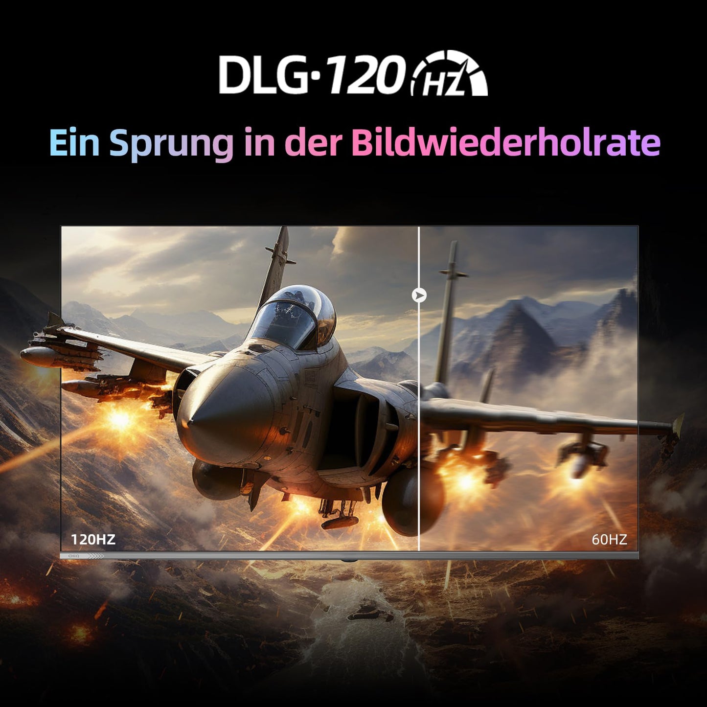 CHIQ L40FT 40 Zoll, Full HD, (100 cm) Smart Fernseher, HDR10, Dolby Audio & DBX-tv, Triple Tuner DVB-C/T2/S2, Integrierter Chromecast, Metall Randlos Design