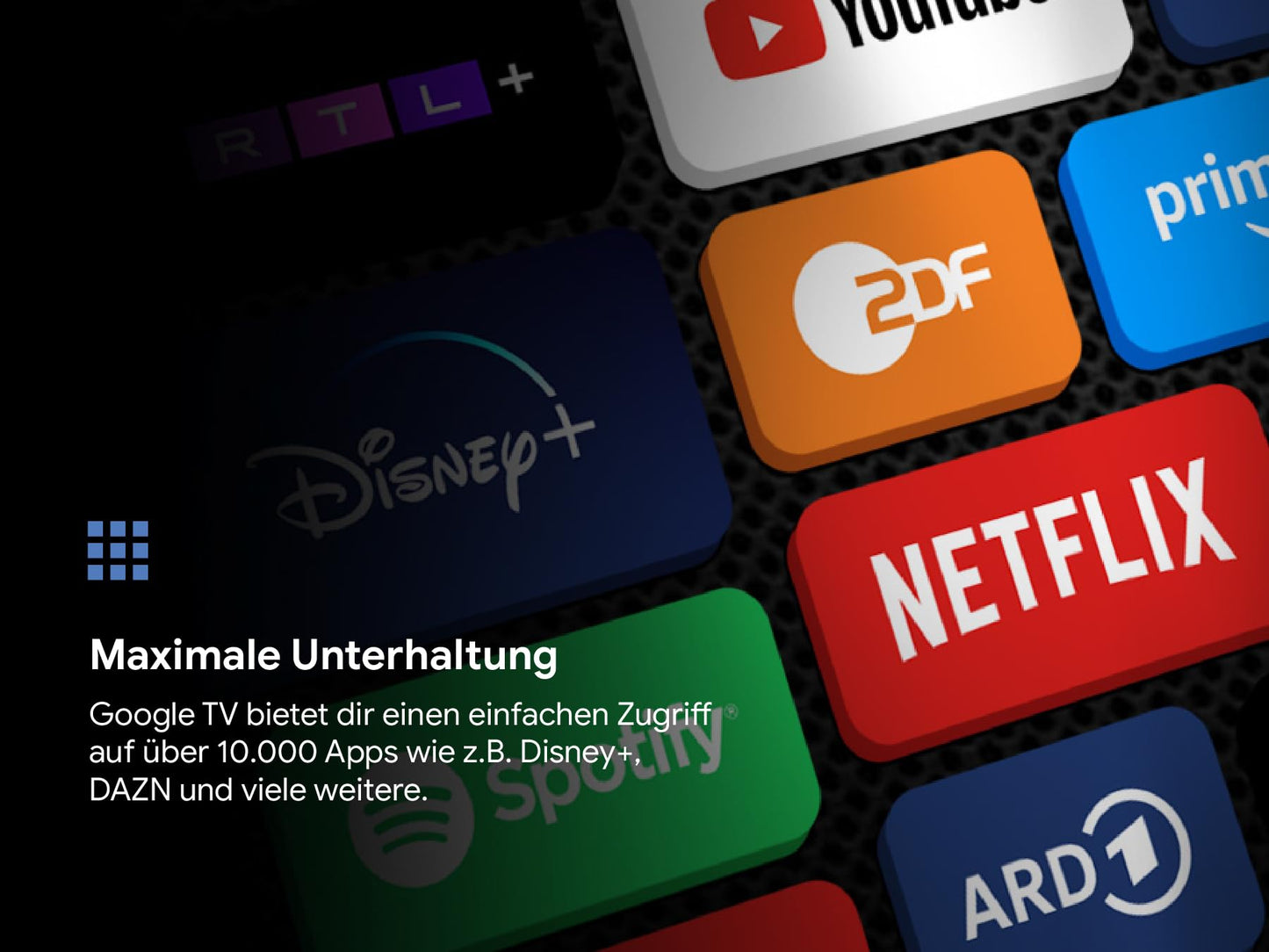 DYON iGoo-TV 50U-2 - 50 Inch (126 cm) 4K Ultra HD Smart TV with Google TV, HDR10, Triple Tuner (DVB-S2/C/T2), WiFi, Bluetooth, Google Assistant, Netflix, Prime Video, [2025 Model]