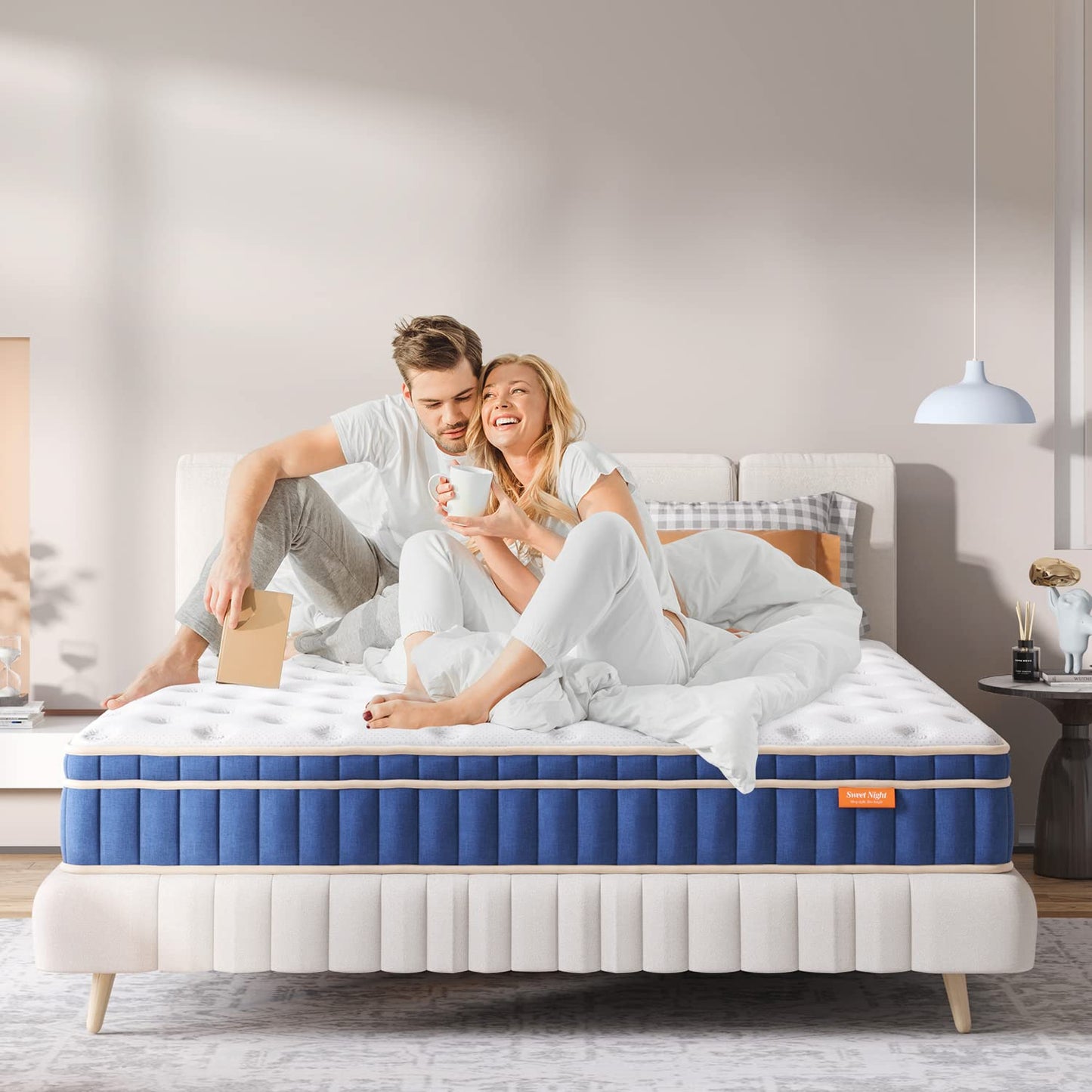 Sweetnight Mattress 160 x 190 cm, Pocket Spring Core Mattress with 7-Zones, Breathable, Orthopaedic, Height 20 cm, Hardness H4