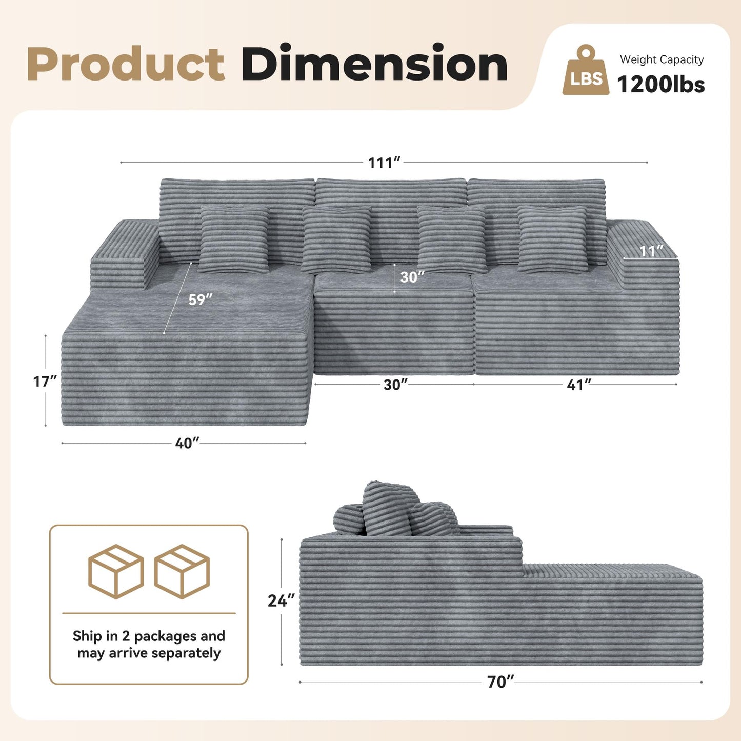 Hawthyhome Modular Cloud Sofa