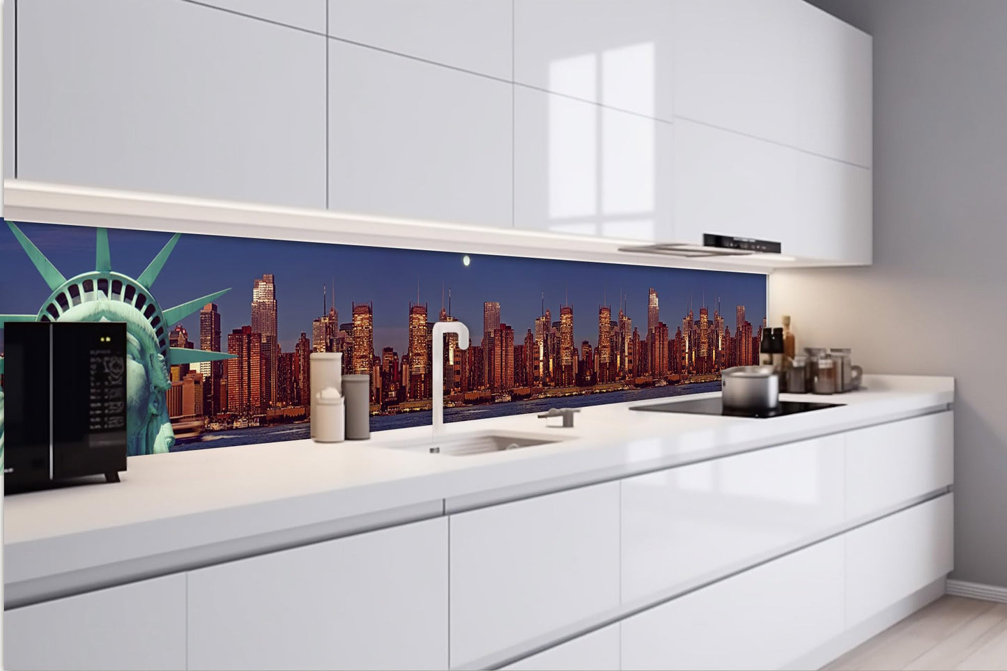 Küchenrückwand Folie selbstklebend HOLZLATTEN | Klebefolie - Dekofolie - Spritzschutz für Küche | Made in EU - 260 cm x 60 cm