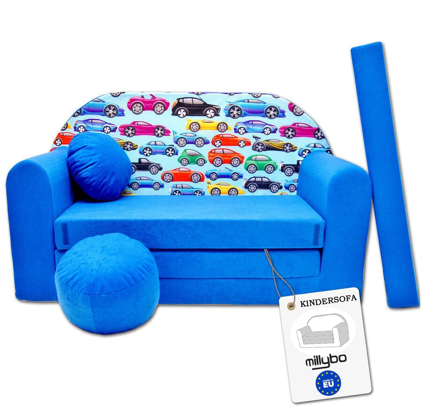 Children's Sofa with Sleep Function Foldable 3-in-1 Children's Sofa Play Sofa with Bed Function Girls Boys Bean Bag Mini Sofa Bed Children's Room Sleeping Chair (A39)