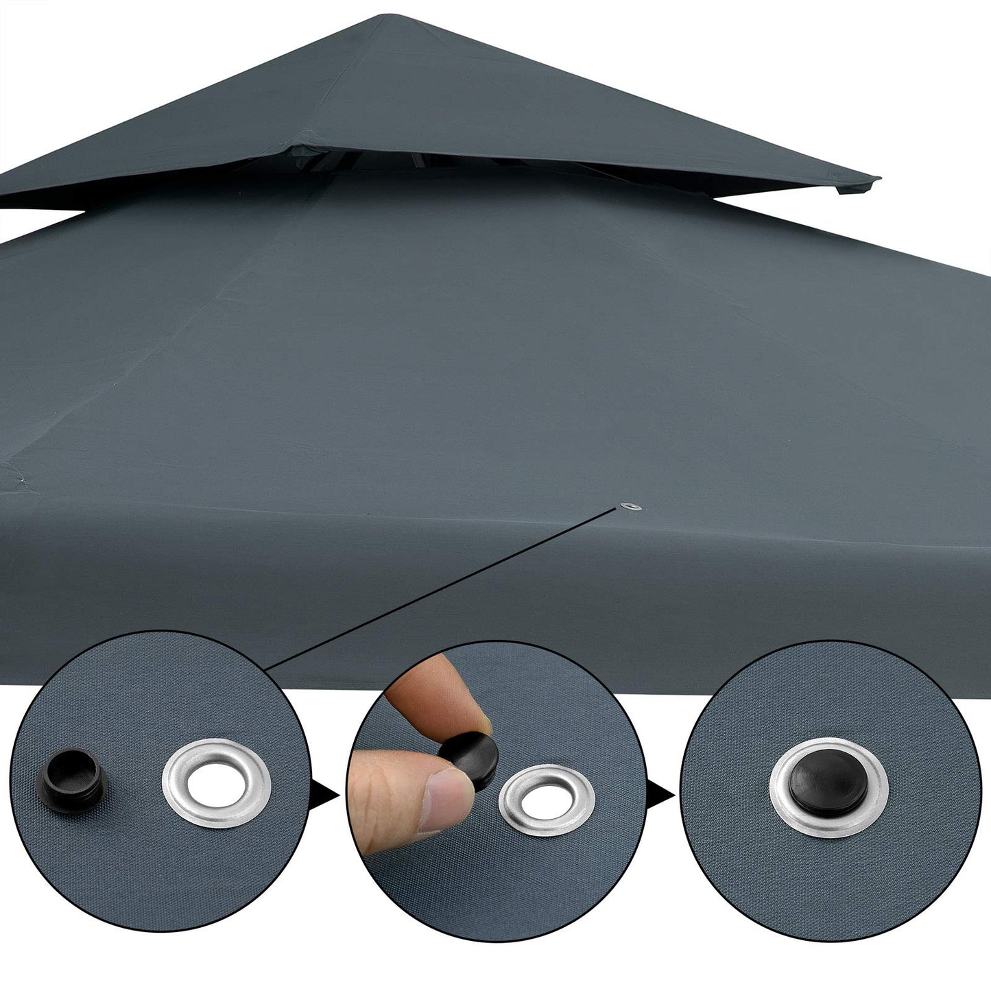 Casaria Lorca Gazebo Garden Tent 3 x 3 m Metal Water-Repellent Luxury