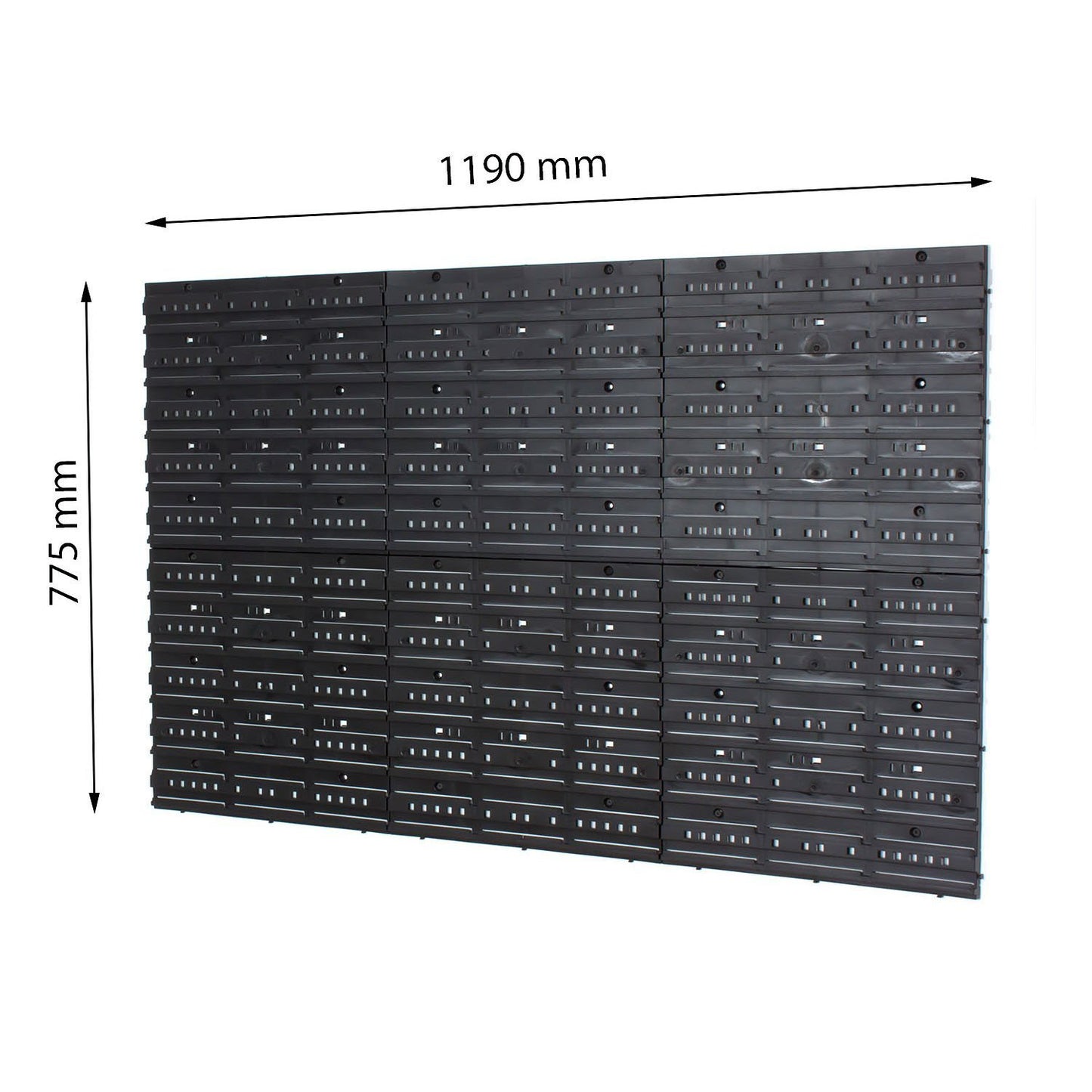 Box with Lid + Wall Shelf 120 x 80 cm Stacking Boxes Storage System Pack of 56