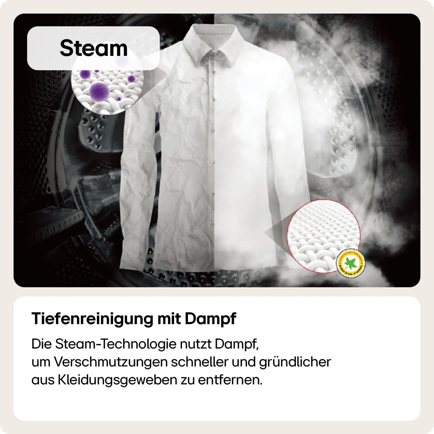 LG Electronics V7WD96H1A Washer Dryer with AI DD, 9 kg Wash, 6 kg Drying, 1400 rpm, Steam, TurboWash 360°, Feel-Good Drum, Wi-Fi Function, White