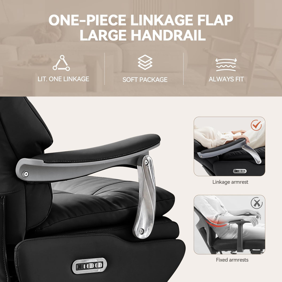 EMIAH Chefsessel mit Massage Bürostuhl mit Fußstütze Ergonomischer Elektrischer Breiter Computerstuhl Groß und hoch Schreibtischstuhl Zero Gravity Swivel Recliner Chair für Zuhause (Khaki)