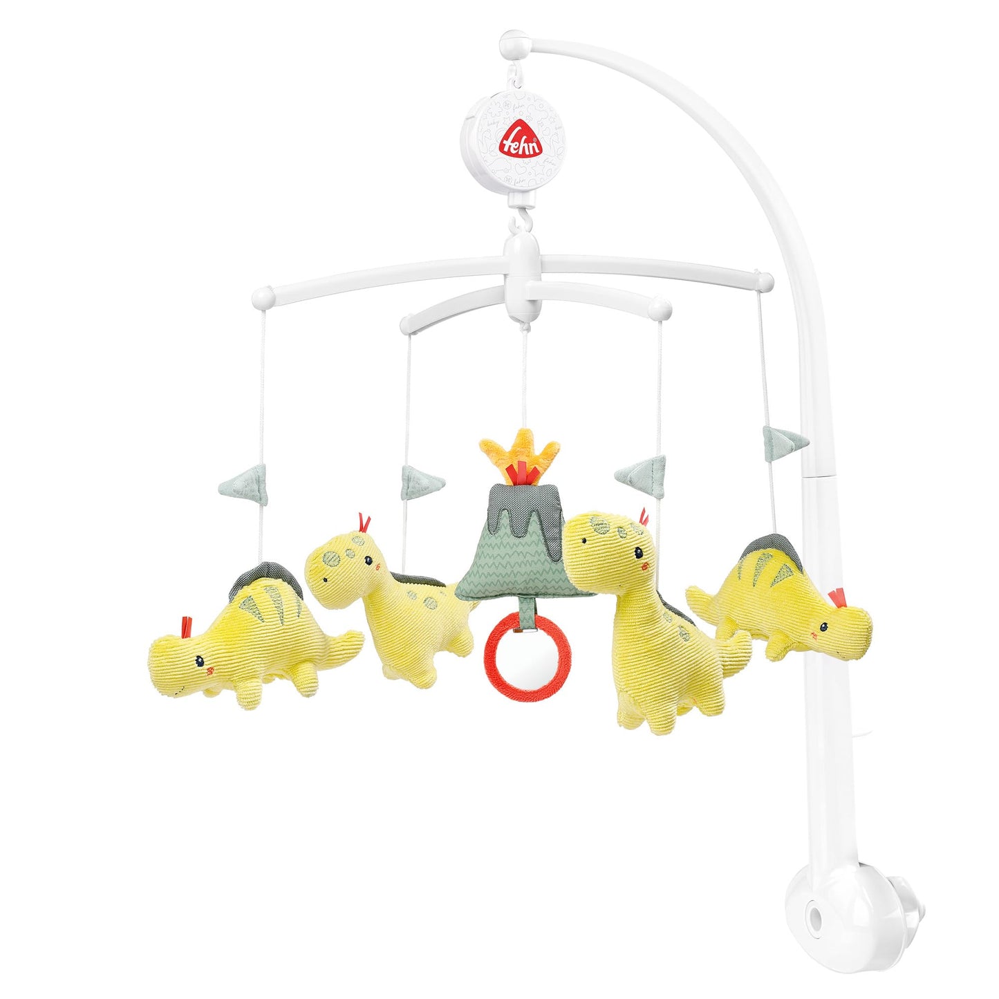 Fehn 053180 Good Night Music Mobile, With Melody "Weißt du wie viel Sternlein stehen" and Cute Figures with "Glow-in-the-Dark" Embroidery, For Babies from 0-5 Months, Size: Diameter 40 cm