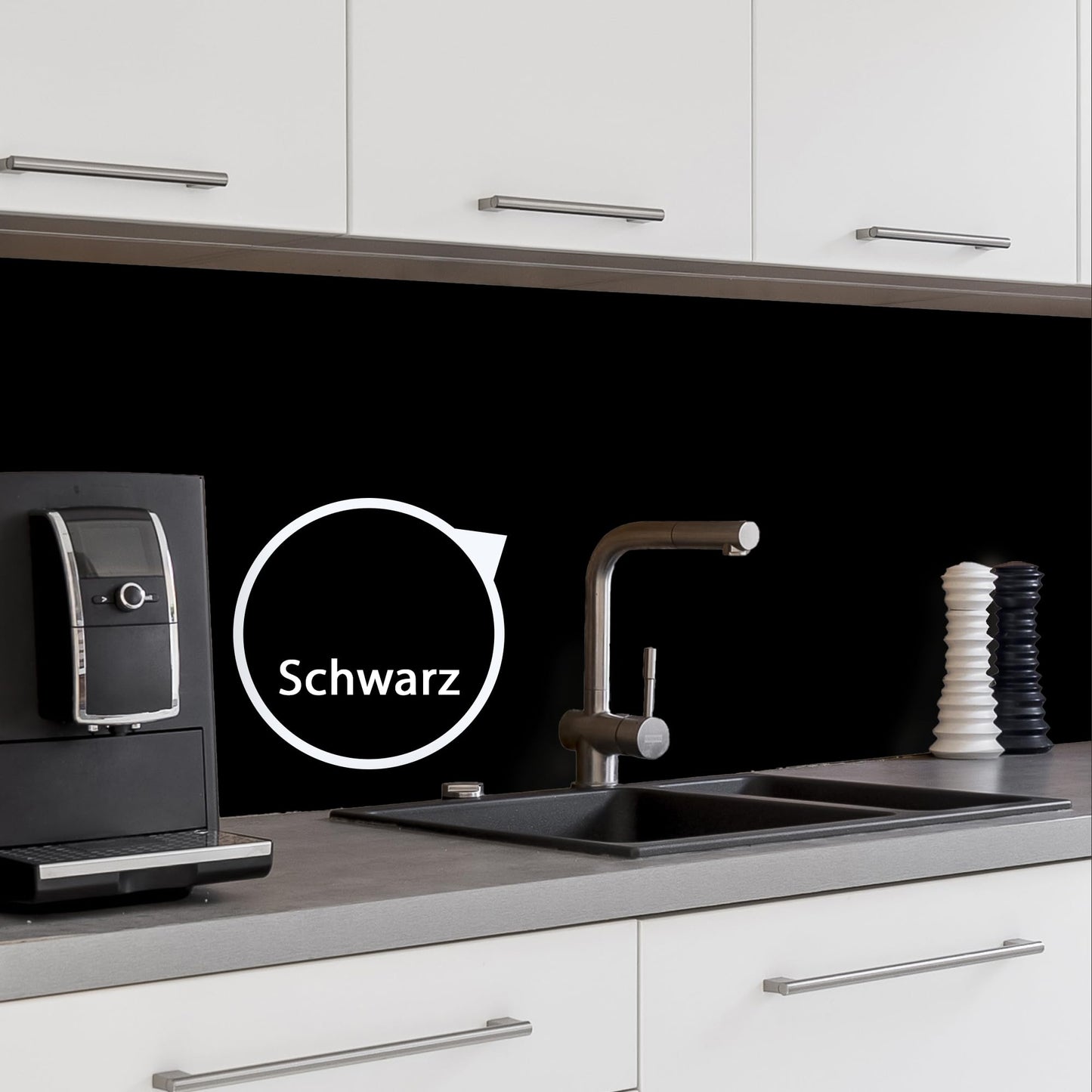 WALLando Premium Kitchen Splashback, Custom Size - Easy to Fit PVC Wall Cladding for Kitchen - Heat Resistant Plastic Panel Splash Guard - White
