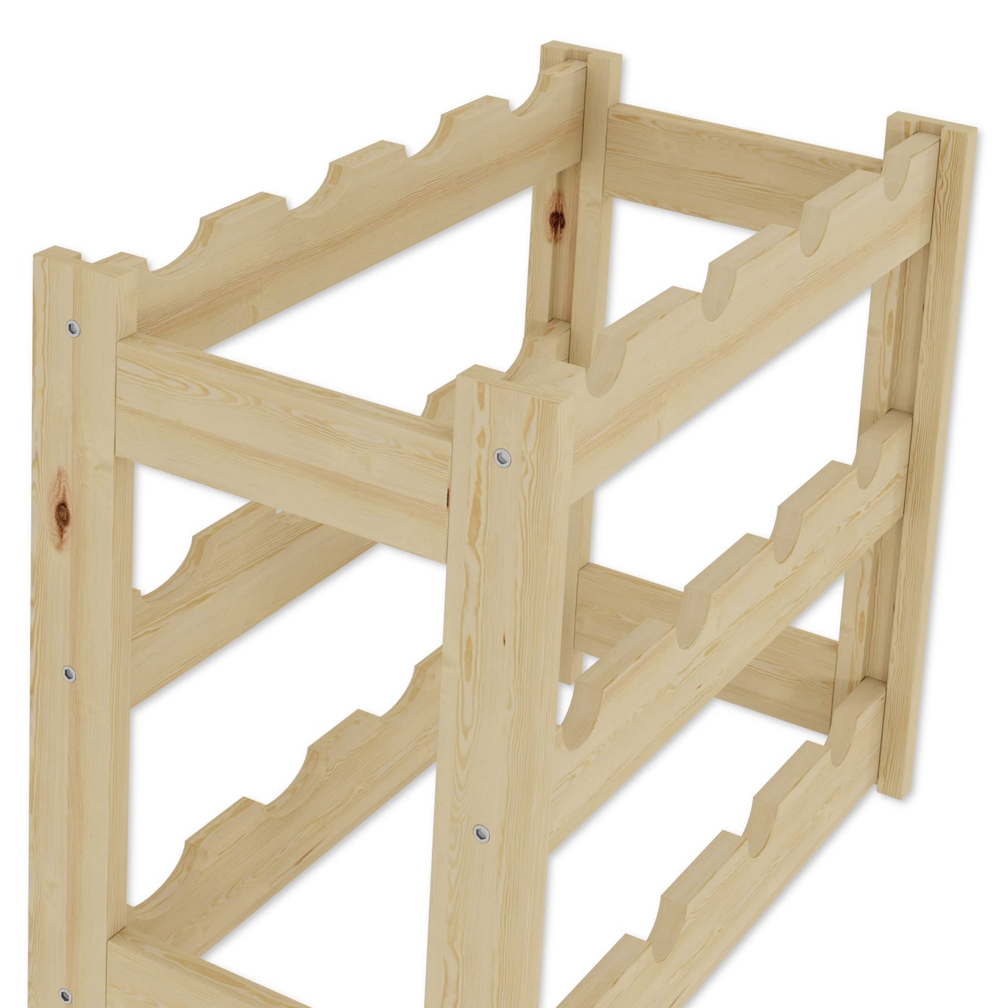Lenmar, Wooden Wine Rack for Bottles, Natural, RW-1, Wine, Bottle Rack, Cellar Rack, Shelves, Bottle Holder (Natural, RW-1-42, 102 x 63 x 25, Brown, Holds 42 Bottles)