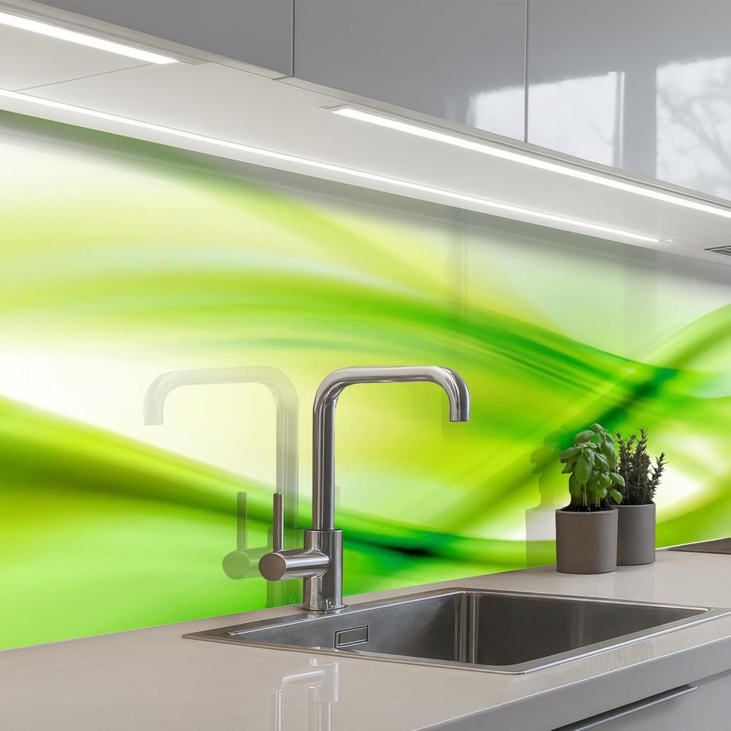 Splash Guard Kitchen Back Wall 60 x 80 cm Kitchen Washable Self-Adhesive Kitchen Wall Kitchen Front Kitchen Back Wall Protection Lavender - Purple - Flowers - Natural