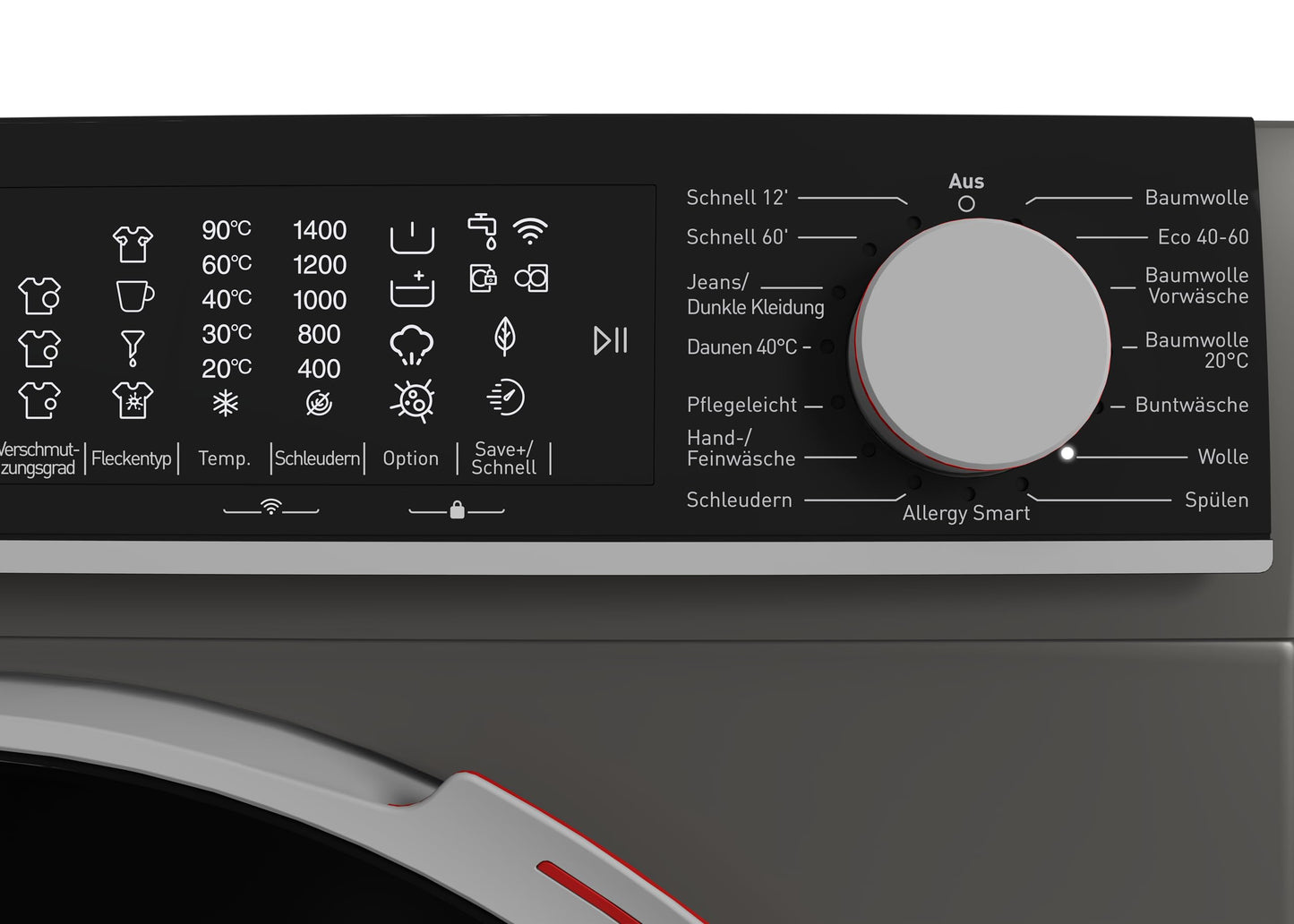 Sharp ES-WNFL914CMDA-DE Washing Machine, 9 kg, 1400 rpm, Energy Efficiency Class A (-20%), Inverter Motor, AquaStop, AquaGuard, WiFi, LED Touch, Steam Function, Black