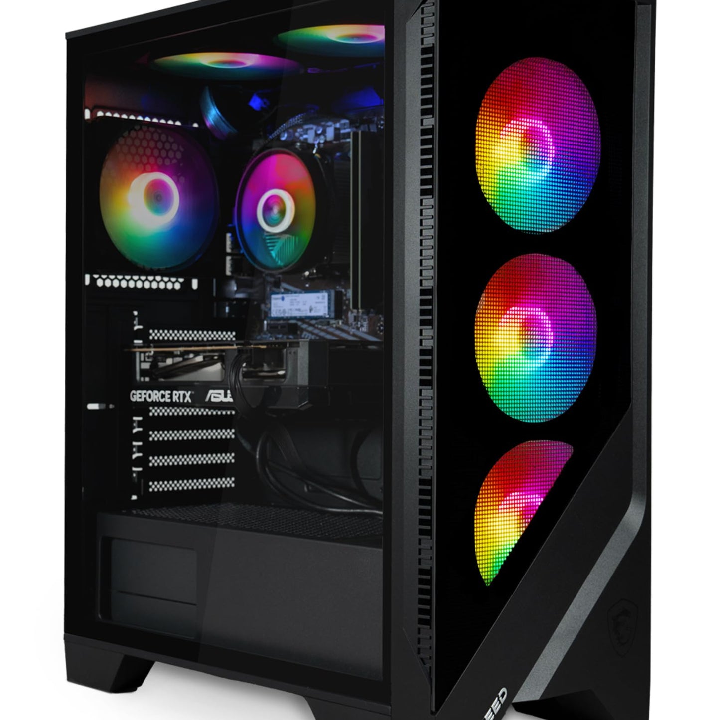 Greed® MK2 – High End Gaming PC – AMD Ryzen 7 5700X + Nvidia Geforce RTX 3060 – Ultra Fast RGB Computer + 4K Raytracing Calculator with 4.6 GHz – 32 GB DDR4 RAM – 1TB SSD – WLAN + W11 Pro