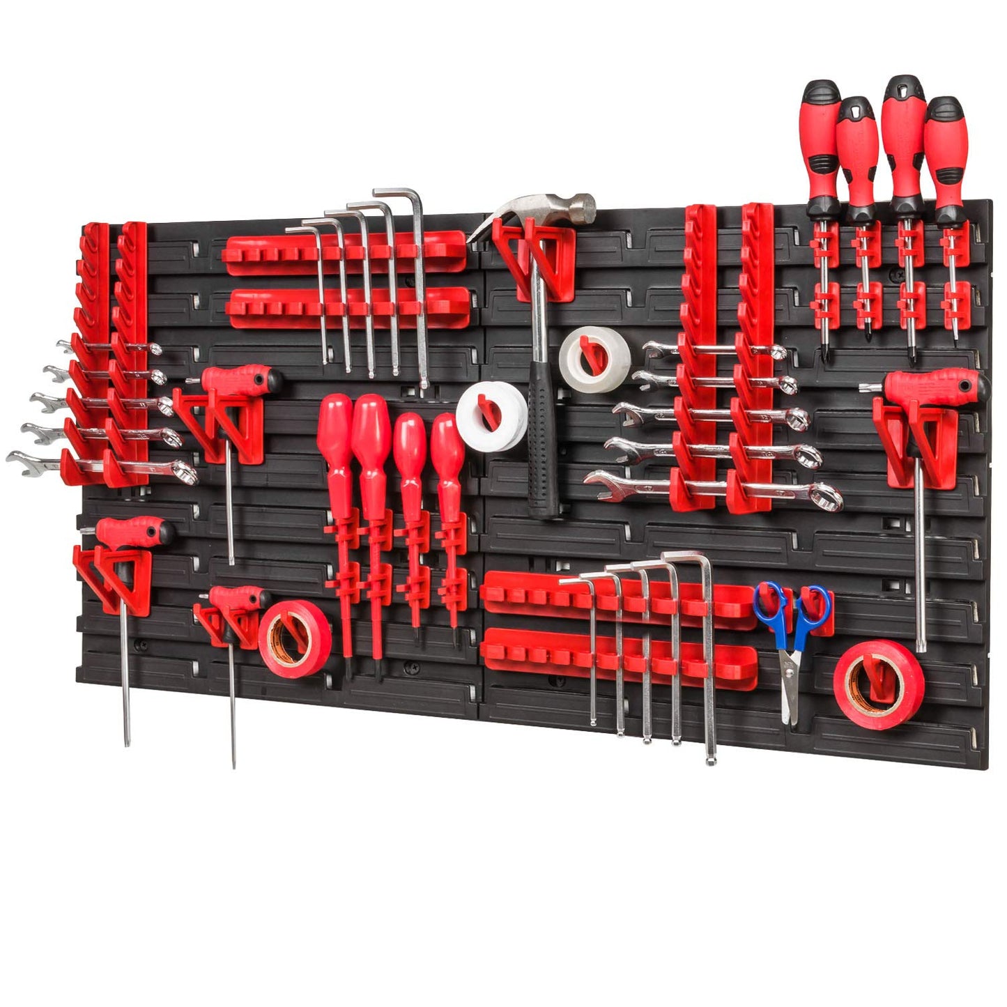 PAFEN Storage System Tool Wall 772 x 780 - Set Tool Holder and Stacking Boxes - Wall Shelf Workshop Shelf Chute Rack