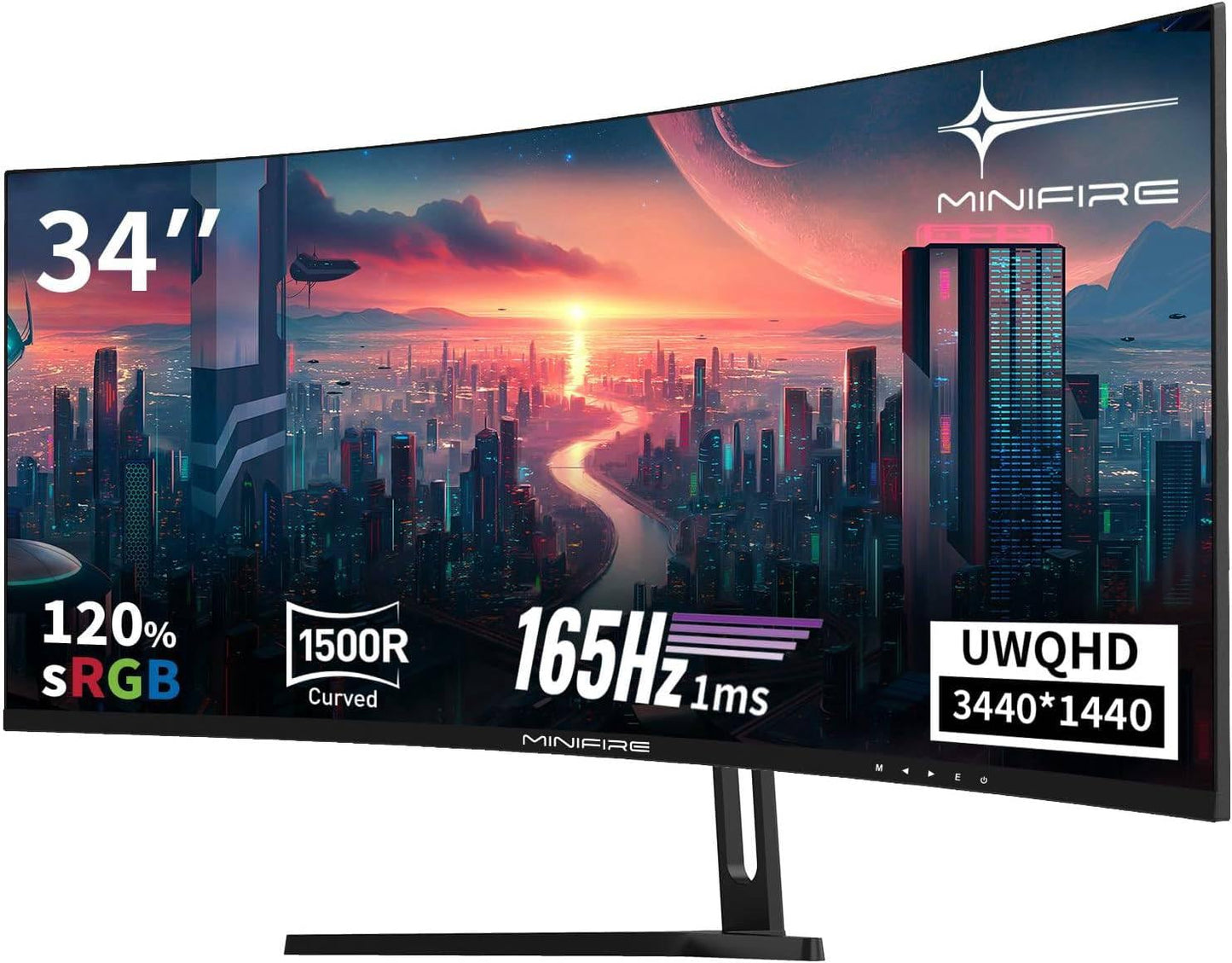 Minifire 27-Inch Monitor, 100 Hz, Anti-Flicker, Full HD, 1080p Monitor PC Screen with HDMI VGA Ports (MF27X3AL HDMI Cable Included)