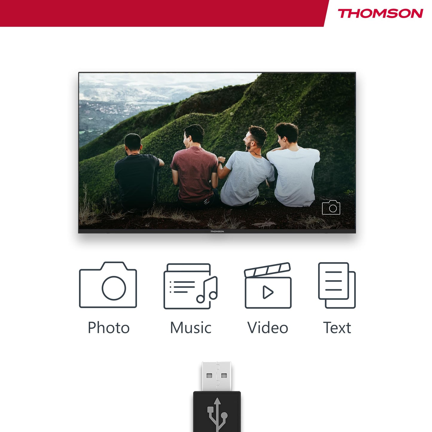 Thomson 24 Inch (60 cm) LED HD Easy TV - No Smart - Hotel Mode, USB, HDMI, Triple Tuner (Cable, Satellite, Antenna), AV IN, CI+, A+ Panel - 24HD2S13