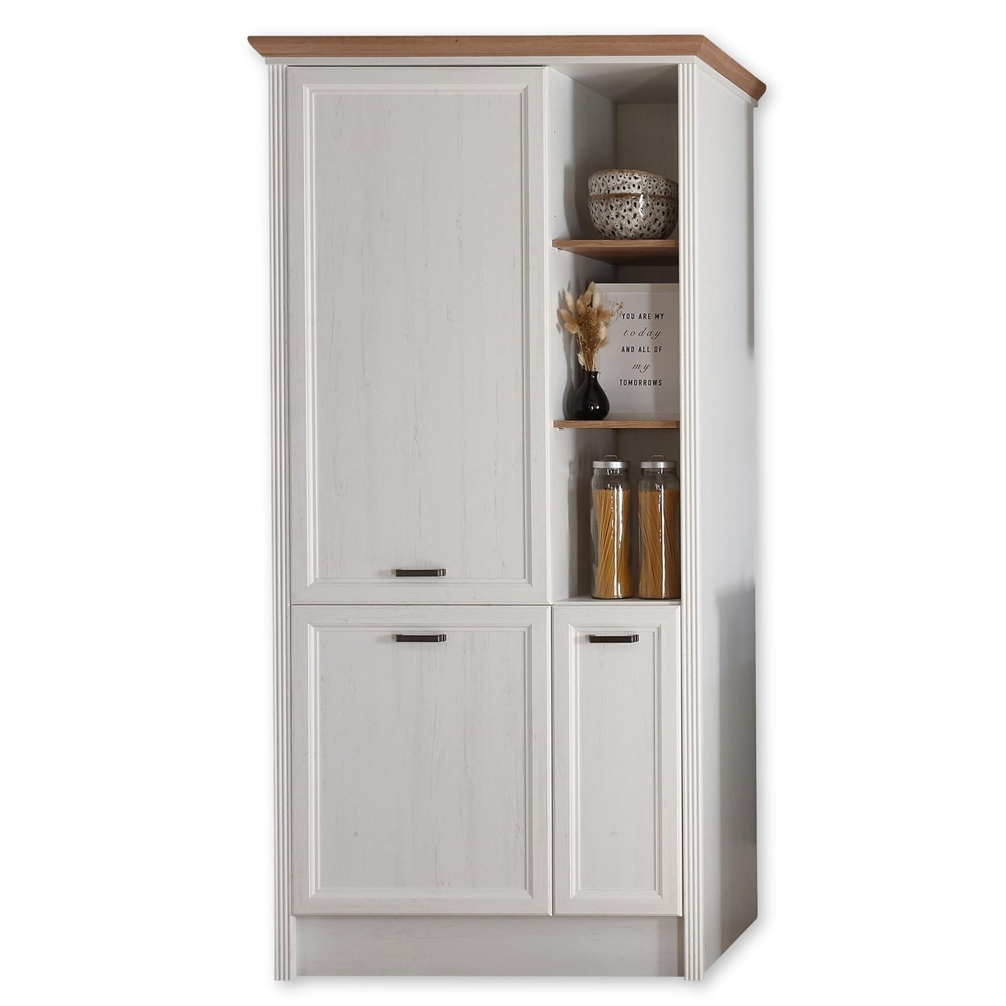 Jasmin Modern Kitchen Unit without Electrical Appliances in Light Pine Artisan Oak Look - Spacious Fitted Kitchen in Country House Style - 344 x 228 x 60 cm (W x H x D)