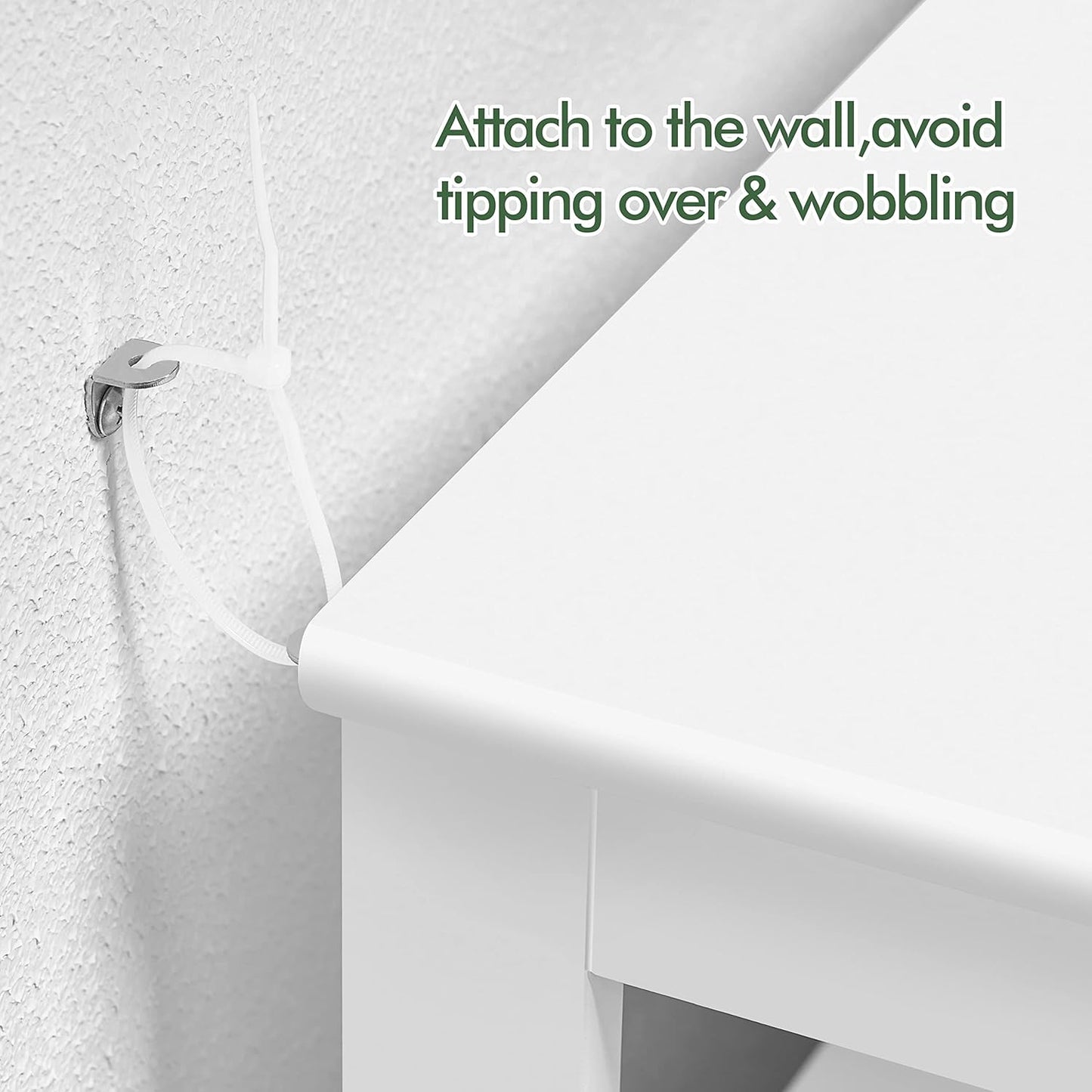 Yaheetech 4-Tier Bathroom Cabinet, Floor Cabinet with Single Door & Adjustable Shelf, Standing Cabinet for Bathroom/Living Room/Kitchen/Hallway/Small Rooms, White