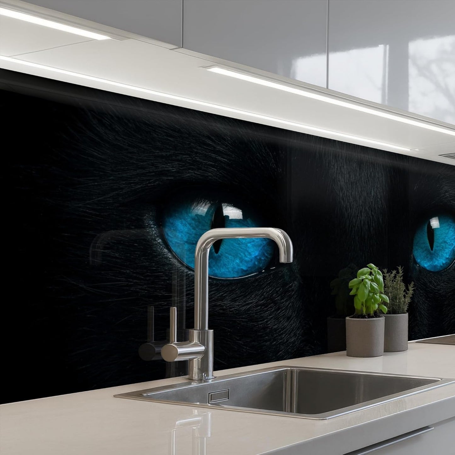 Back Wall Kitchen 60 x 80 cm Back Wall Protection Self-Adhesive Splash Guard Kitchen Back Wall Kitchen Front Kitchen Self-Adhesive Kitchen Back Walls Black - Marble - Gold - Nerf