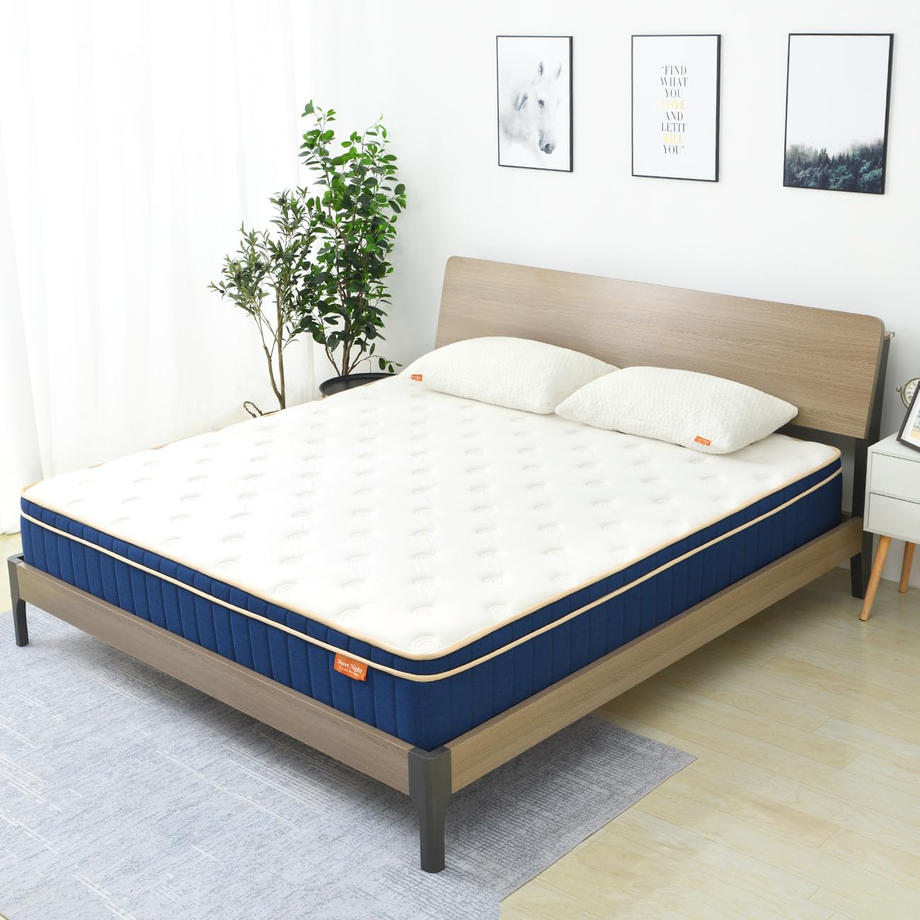 Sweetnight Mattress 160 x 190 cm, Pocket Spring Core Mattress with 7-Zones, Breathable, Orthopaedic, Height 20 cm, Hardness H4