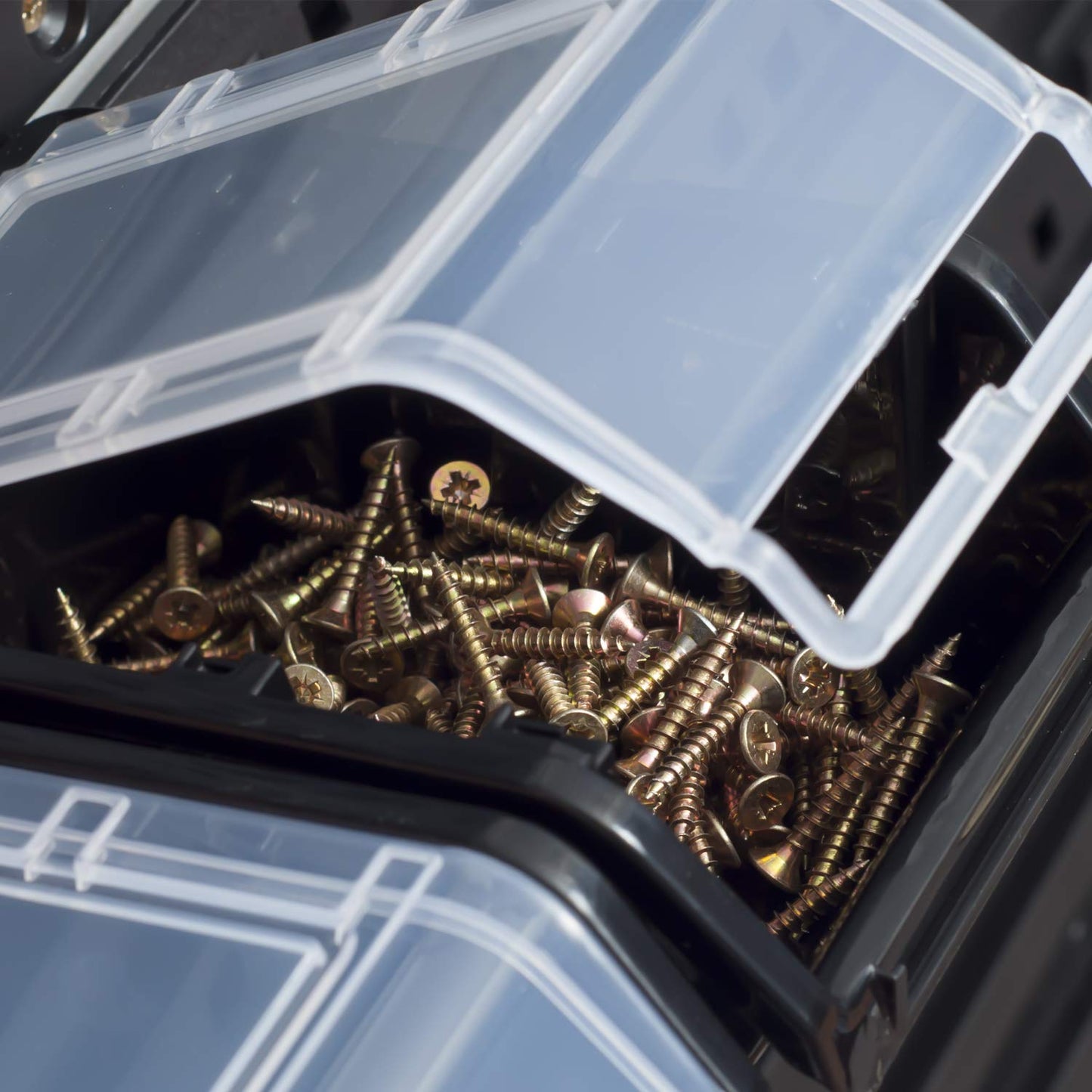 PAFEN Stacking Box Wall Shelf – 772 x 780 mm – Storage System 40 Pieces Boxes with Lid – Storage Shelf, Storage Boxes, Storage Boxes, Bulk Shelf, Black/Red