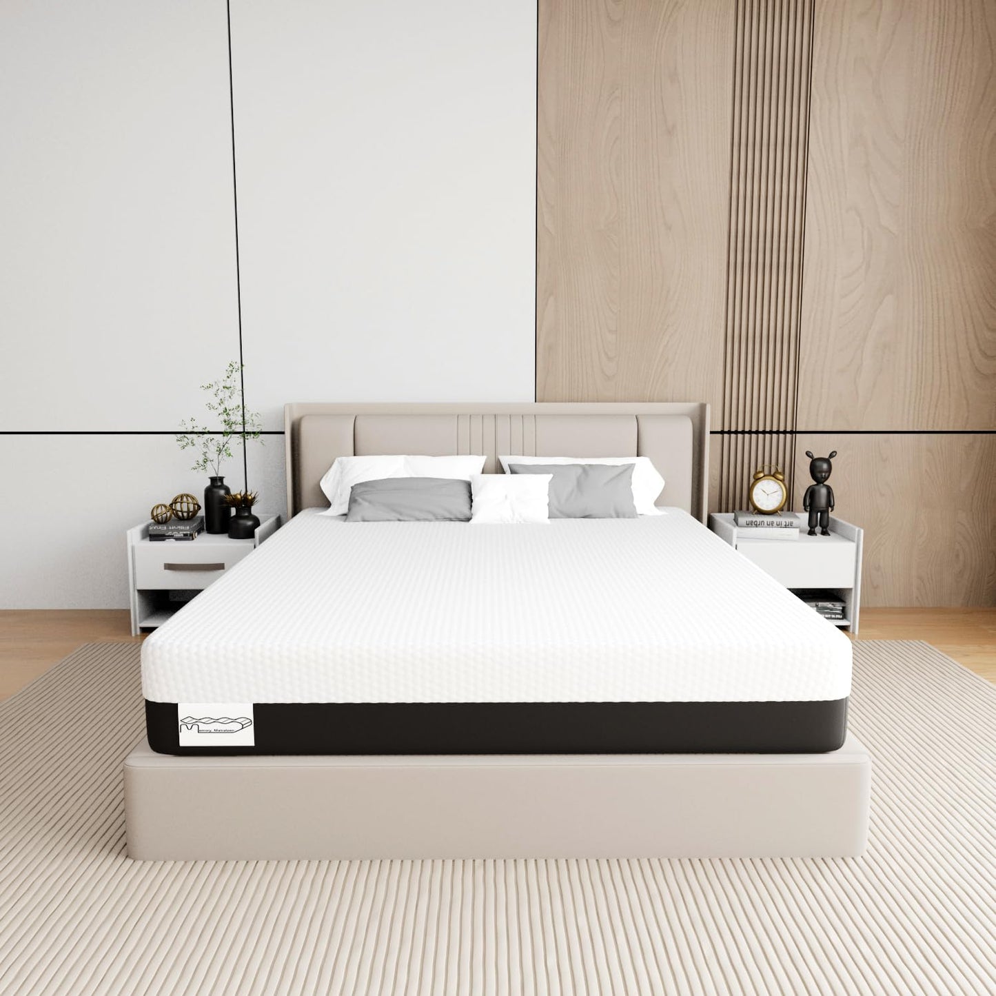 Memory Matratzen Mattress 180 x 200 cm, Double Bed Mattress 20 cm High, Cold Foam Mattress, Gel Memory Foam Mattress, Hardness Levels H2 and H3, 7 Zones for Comfort and Durability (180 x 200 x 20 cm)