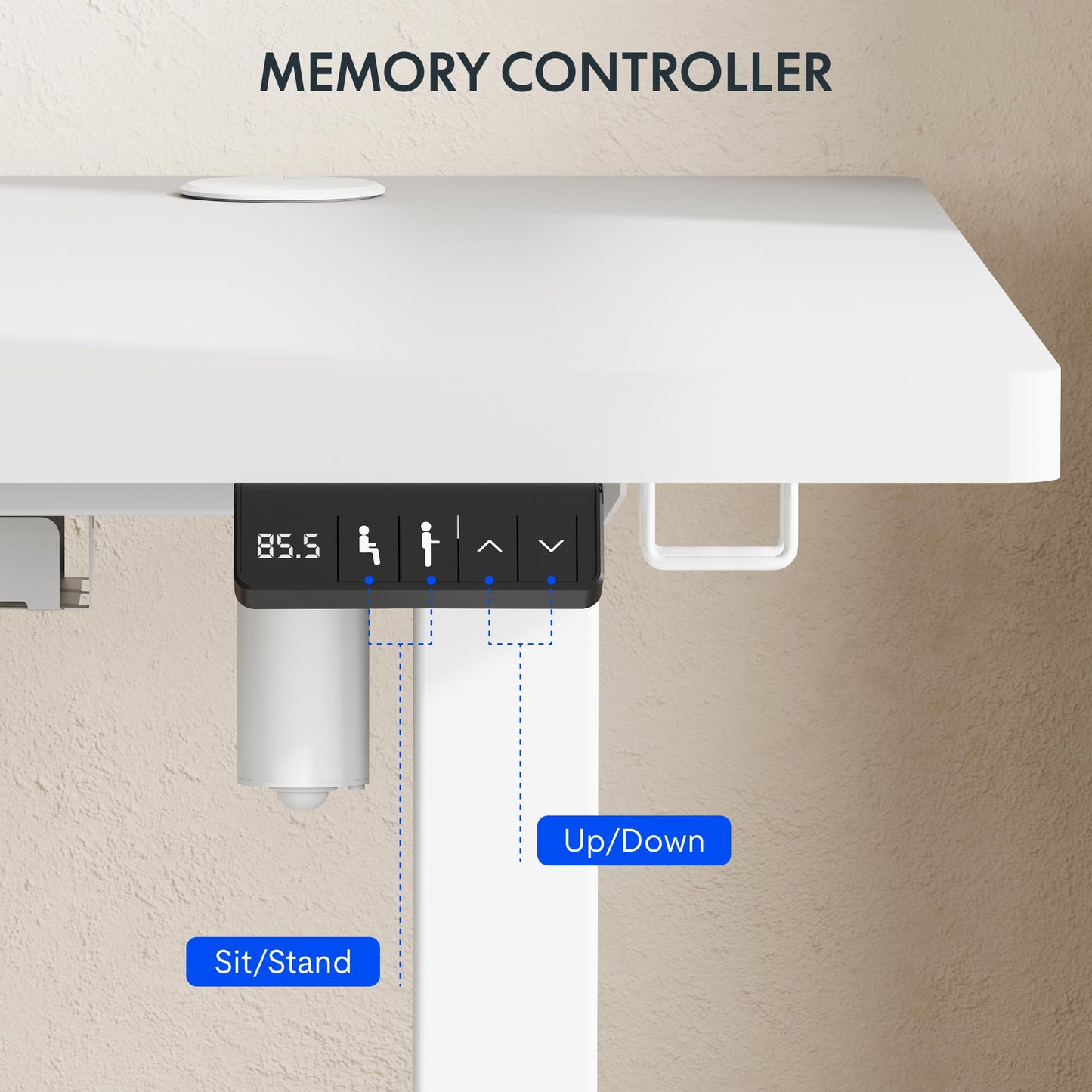 FLEXISPOT Height-Adjustable Desk, Electrically Height-Adjustable, L-Shaped with Drawers and Reversible Storage Space, Ergonomic Standing Seat Table, 160 x 70 cm, White