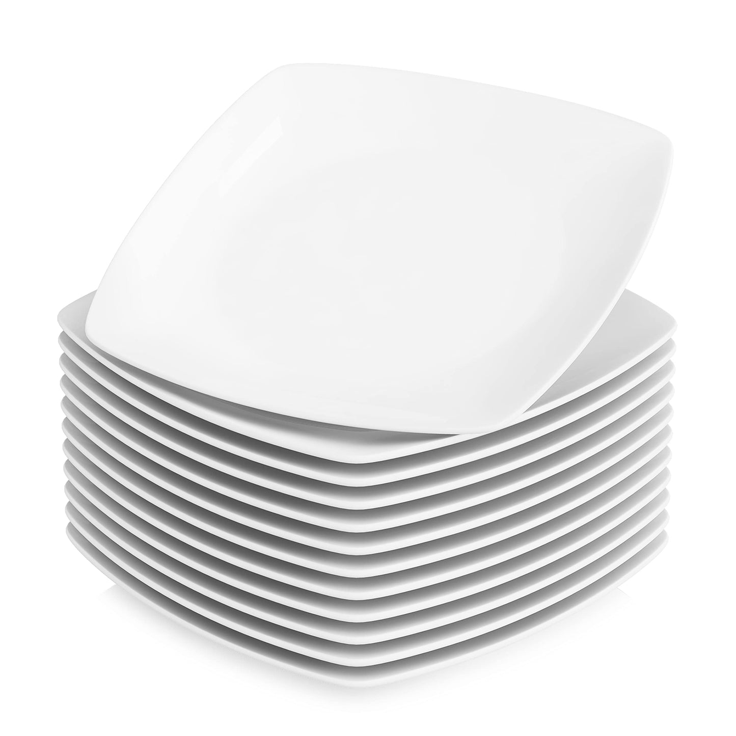 MALACASA, Serie Julia, Geschirrset 12 Personen, 60 Teilig Porzellan Geschirr Set,Kombiservice Tafelservice mit Speiseteller, Dessertteller, Suppenteller, Kaffeetassen, Untertassen je 12 Stück