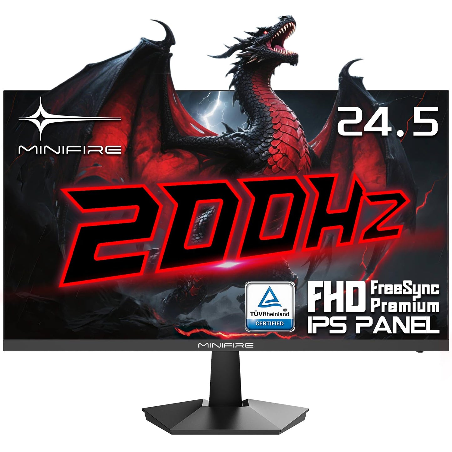 Minifire 27-Inch Monitor, 100 Hz, Anti-Flicker, Full HD, 1080p Monitor PC Screen with HDMI VGA Ports (MF27X3AL HDMI Cable Included)