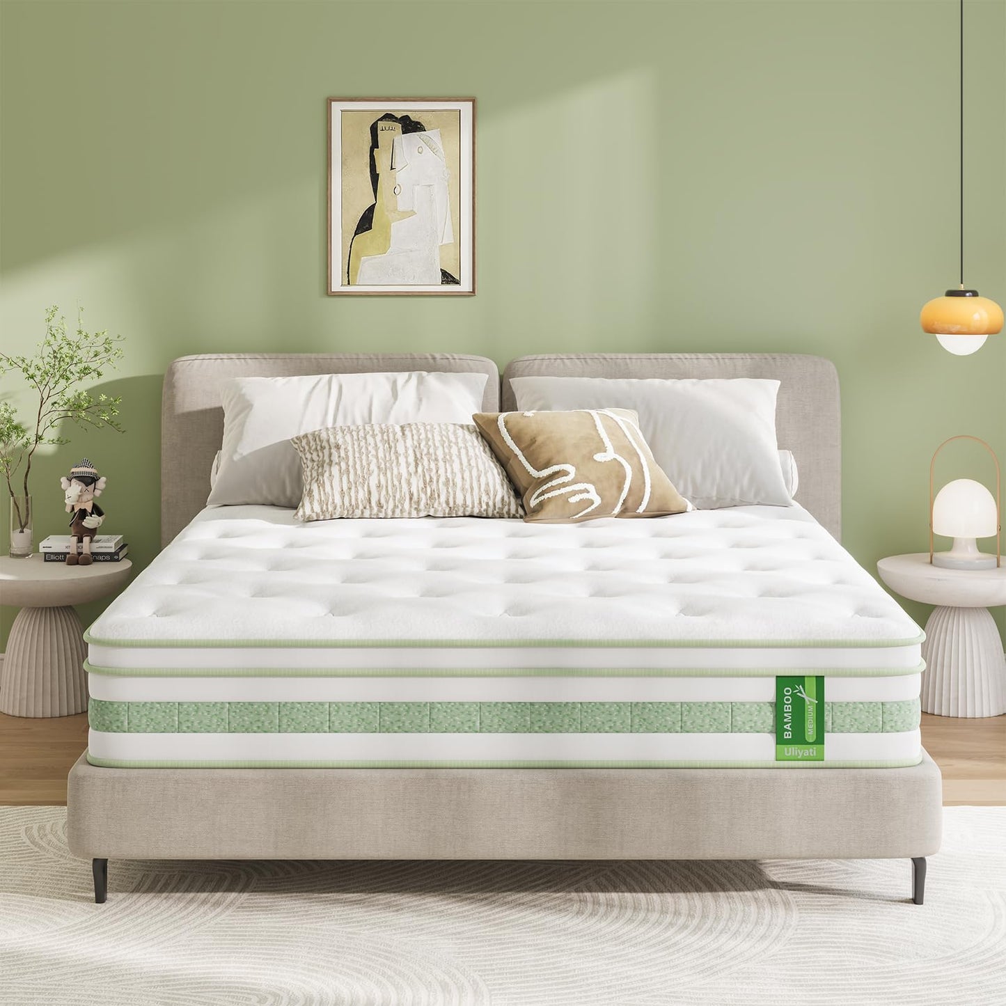 Mattress 140 x 200 cm, 25 cm Height Pocket Spring Mattress, Oeko-Tex Certified, Orthopaedic Spring Mattress, Ergonomic Rolled Mattress H3 Medium Firm