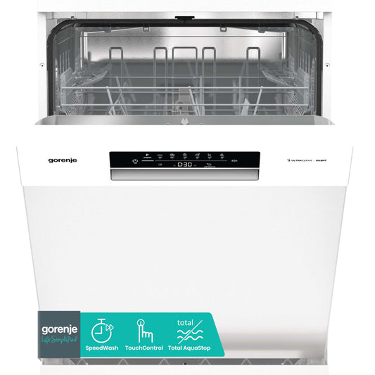 Gorenje GS643C90W Dishwasher/Freestanding/60 Width/16 Place Settings/6 Programmes/TotalDry/Total AquaStop/MultiClack/FlexUse/Intensive Programme/Crystal Glass/Energy Efficiency: C/Dimensions (H x W x