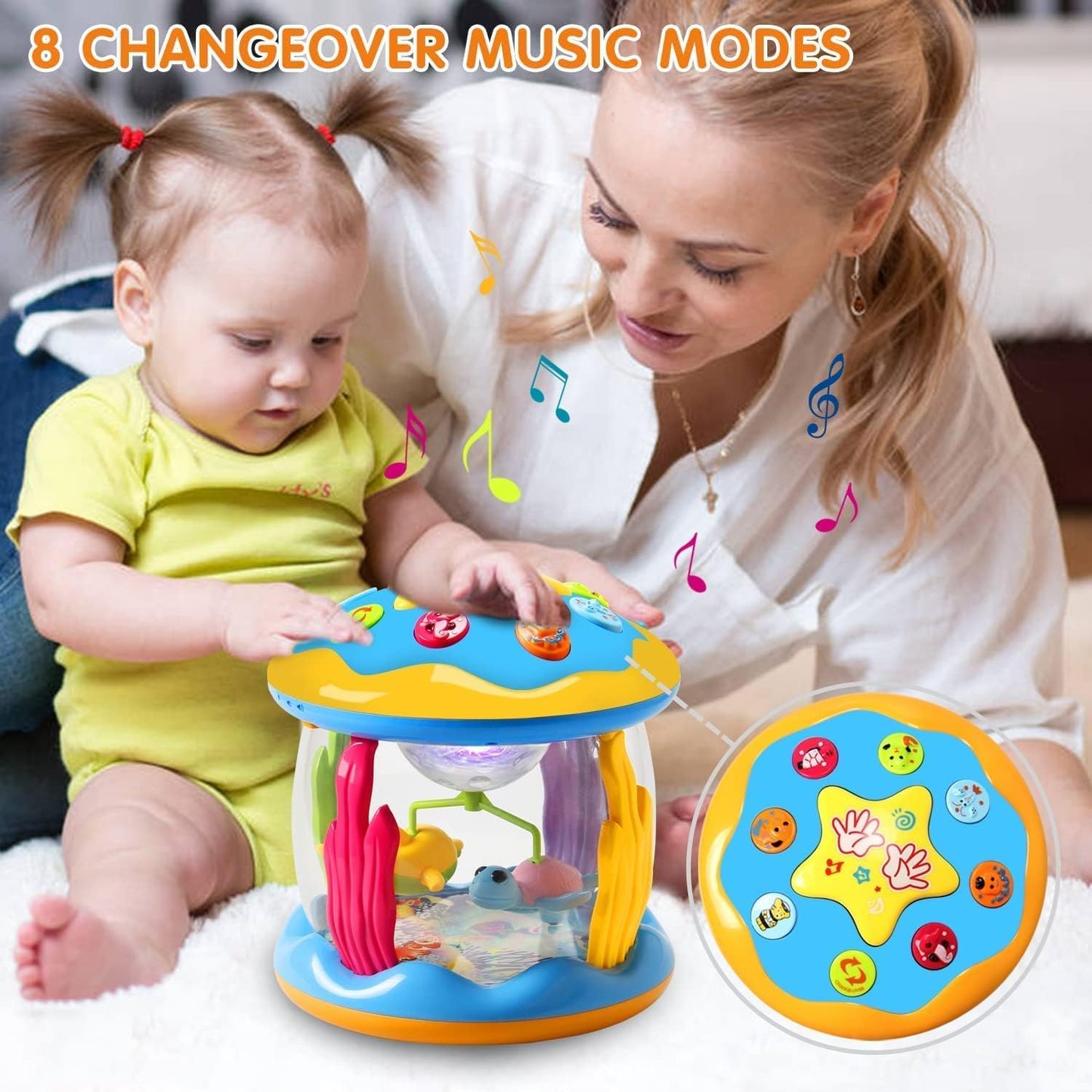 Baby Toy Girls Boy Rotating Projector 12 18 Months with Music/Light Children's Toy from 1 2 Years Children Baby Toy Gift Early Learning for Toddler