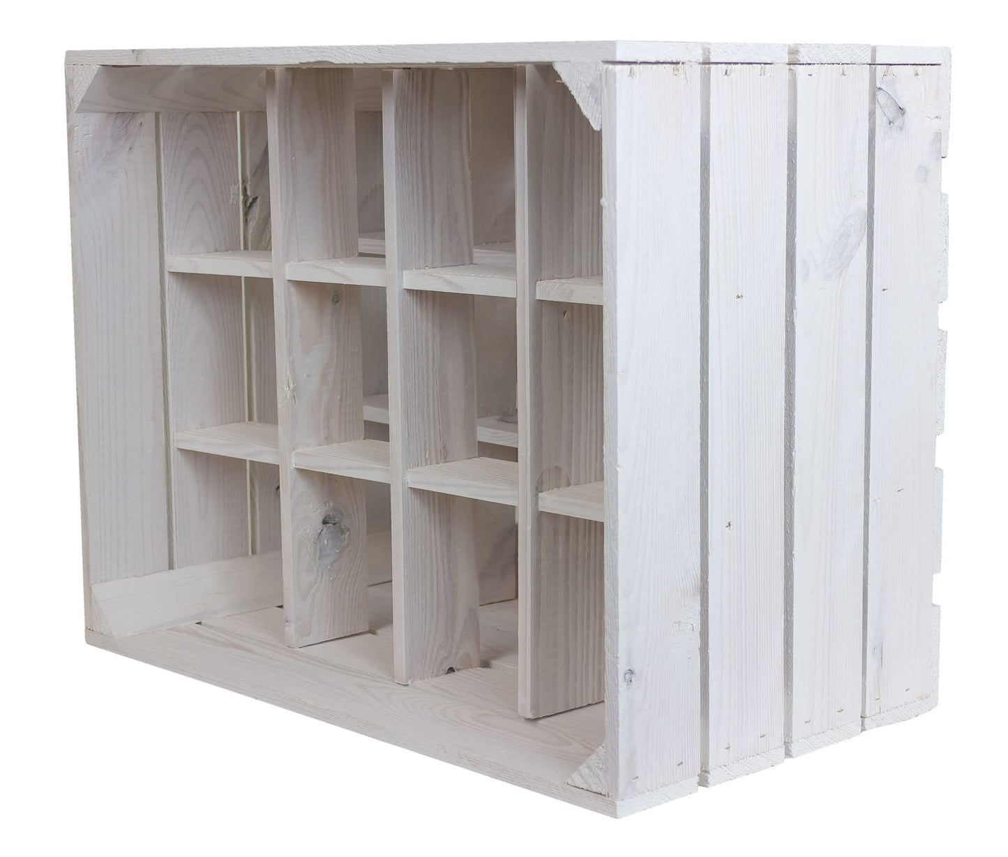 Kistenkolli Altes Land Bottle Rack, Henry, Natural, Flamed, Dimensions Approx. 50 x 40 x 30 cm, wine rack