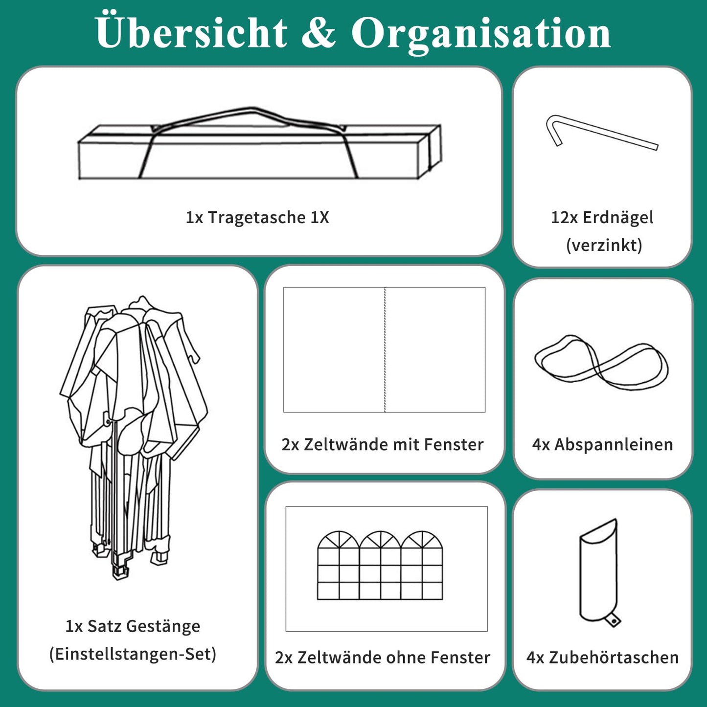 ISE 3 x 3 m Garden Folding Gazebo with Carry Bag, Garden Tent, 50+ UV Protection with 4 Side Panels for Garden, Party, Wedding, High Quality, grey