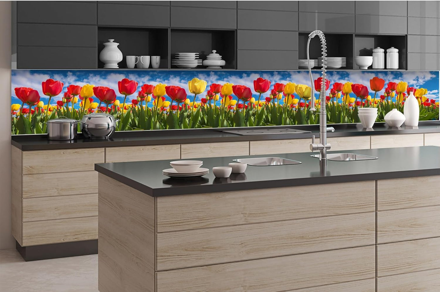 Dimex Kitchen Back Wall Film Self-Adhesive Fresco 350 x 60 cm Adhesive Film, Decorative Film, Splash Guard for Kitchen Made in EU