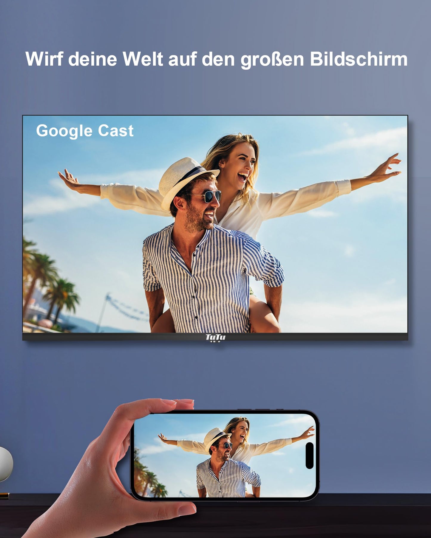 TuTu Smart TV 25 Zoll (64 cm) Full HD VIDAA Fernseher mit WLAN Triple Tuner (DVB-T/T2, DVB-C, DVB-S/S2) APP Store HDMI USB (TUV25FQ1B, 2024)