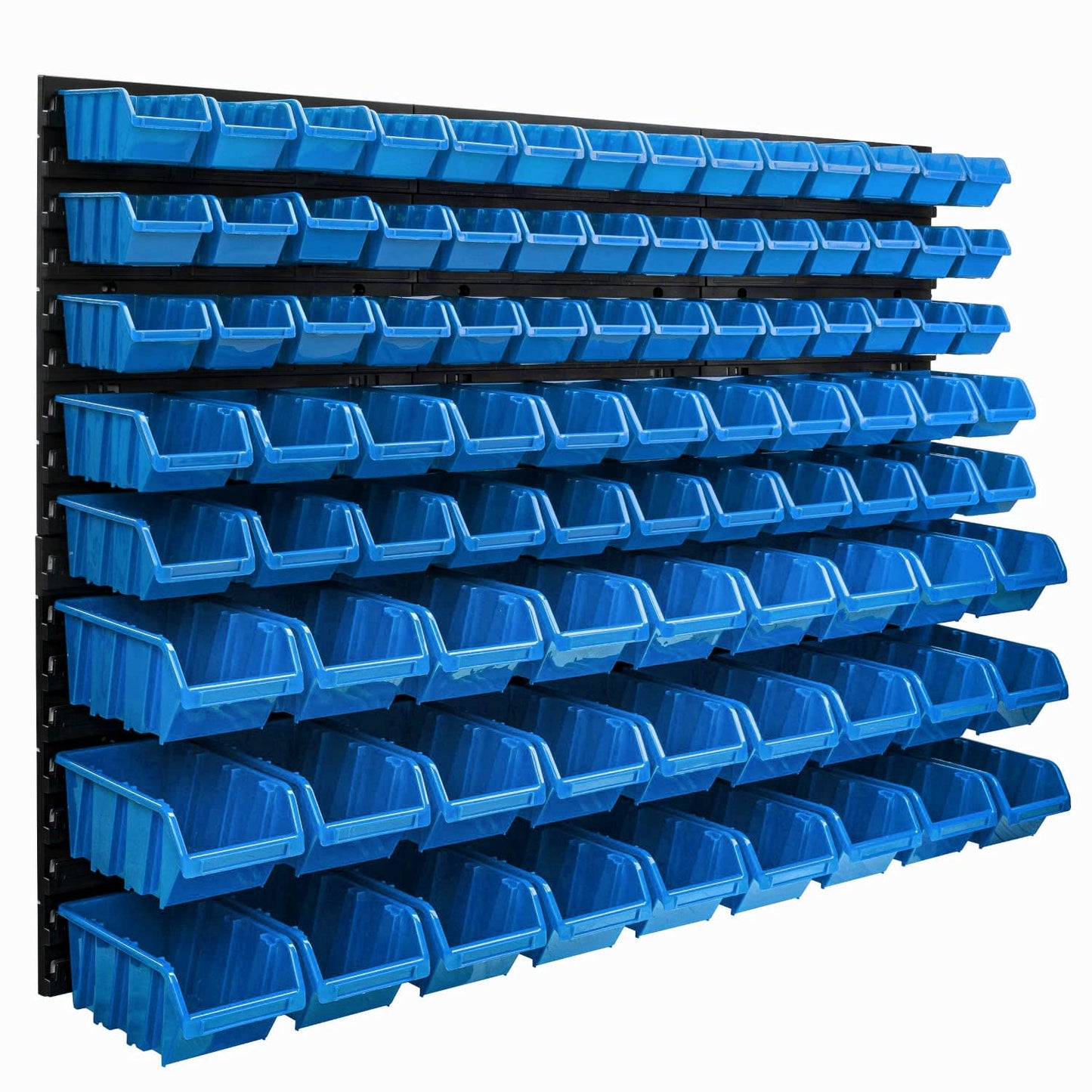 Storage System Wall Shelf 770 x 780 mm | Pack of 82 | Stacking Boxes Storage Boxes | Extra Strong Wall Plates | Shelf Expandable | Workshop Shelf Storage Shelf Workshop Wall Shelf Boltless Shelf