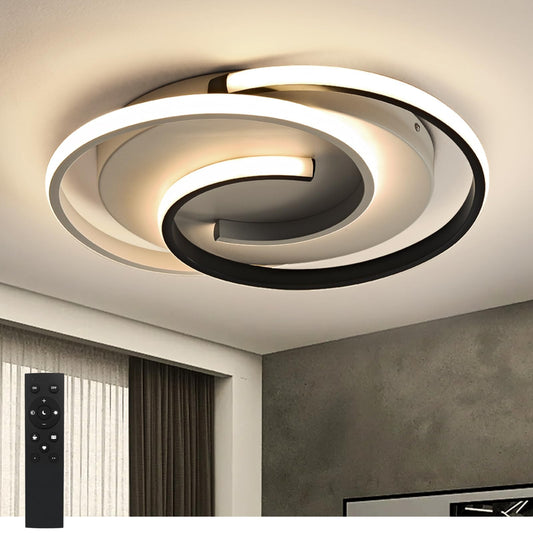 Ceiling Light with Remote Control, Dimmable Ceiling Light Bedroom with Matte Compatible with HomeKit, Alexa, Google & IFTTT, 32 W, 3840 lm, Modern LED Ceiling Light for Bedroom, Living Room, Diameter 40 cm