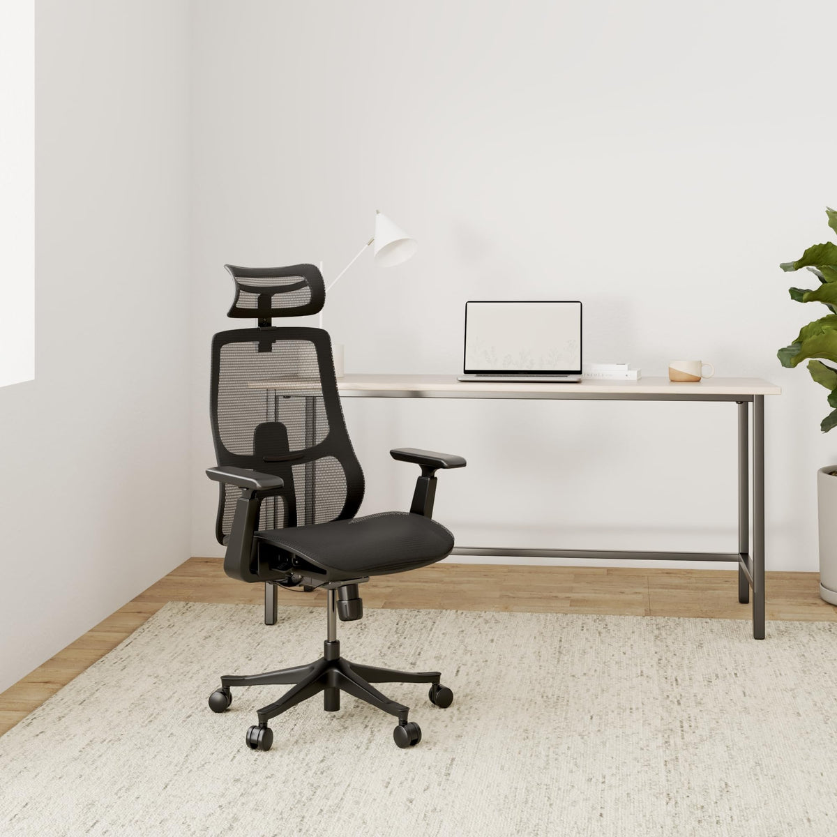 M2 Ergonomic Office Chair, Test Winner with Adjustable Armrest without Headrest for Maximum Freedom of Movement, Back-Friendly, Comfortable Desk Chair for Office and Home Office Chair