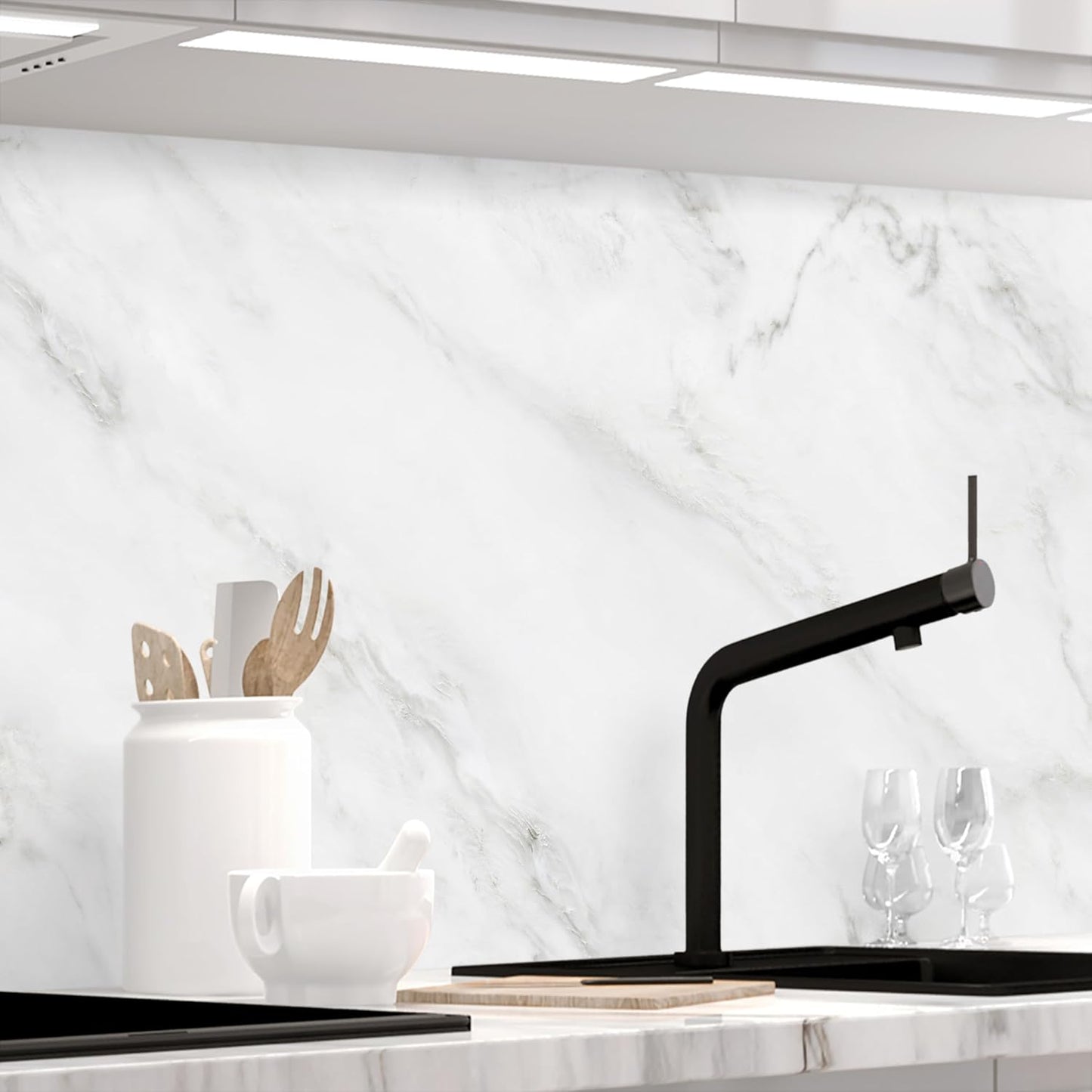 StickerProfis Self-Adhesive Kitchen Splashback, Matt Look, Slate, 1.8 mm, Stiffened, All Surfaces, Hard Polyethylene Terephthalate (PET) Material, Premium 60 x 80 cm