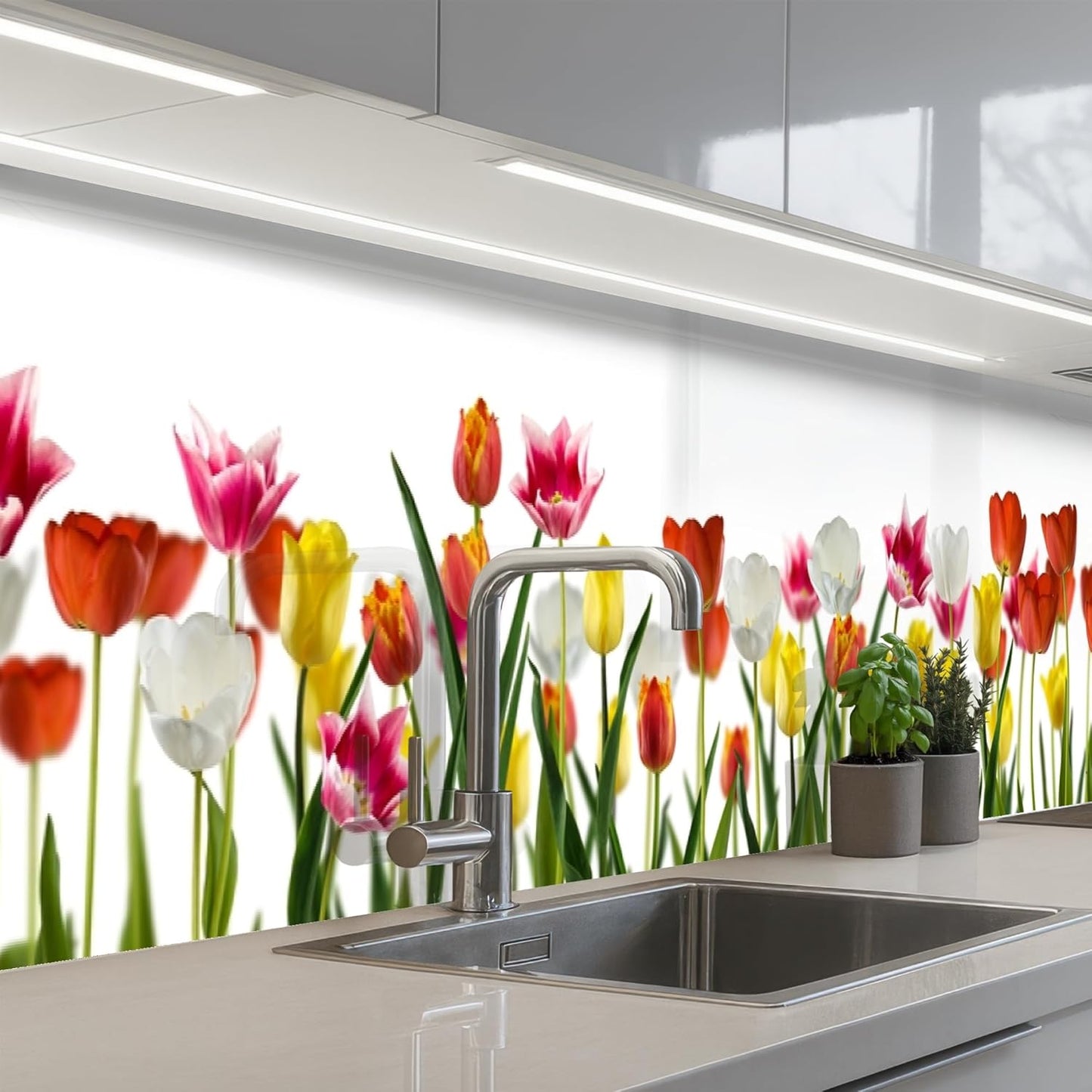 Splash Guard Kitchen Back Wall 60 x 80 cm Kitchen Washable Self-Adhesive Kitchen Wall Kitchen Front Kitchen Back Wall Protection Lavender - Purple - Flowers - Natural