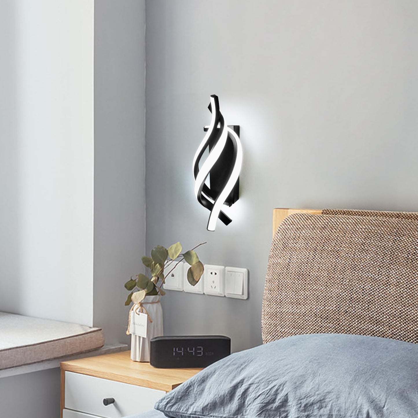 Comely Aluminium LED Wall Light Indoor Gold 22 W 2500 LM Modern Wall Light LED Wall Lighting Neutral Light 4500 K for Living Room Bedroom Hallway