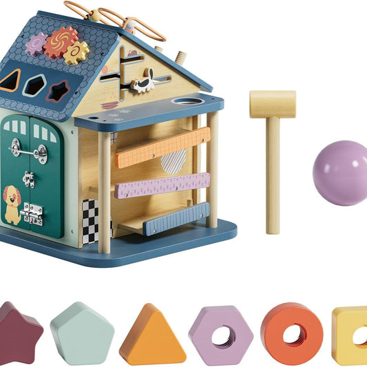 Topbright Activity House 12-in-1 (Promotes Fine Motor Skills from 18 Months, Colourful, 37 x 36 x 42 cm) 1211732023de0001